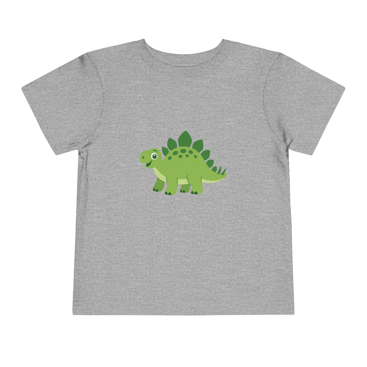 Cute Green Stegosaurus Toddler Tee – Dinosaur Short Sleeve Shirt for Kids - Front Patch Kids Co.
