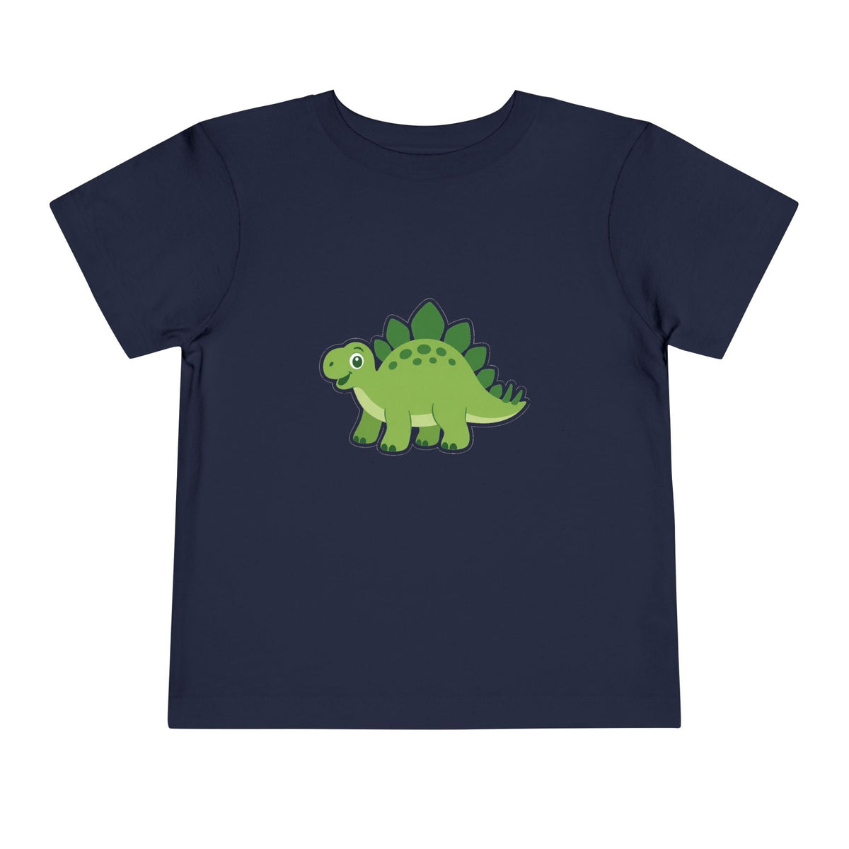 Cute Green Stegosaurus Toddler Tee – Dinosaur Short Sleeve Shirt for Kids - Front Patch Kids Co.
