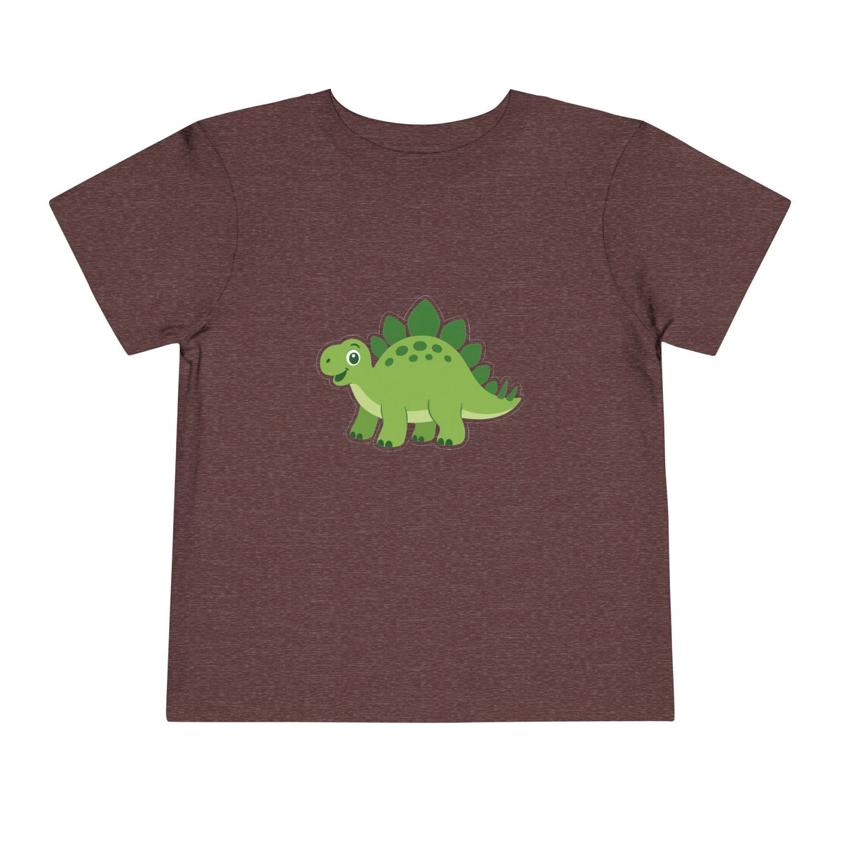 Cute Green Stegosaurus Toddler Tee – Dinosaur Short Sleeve Shirt for Kids - Front Patch Kids Co.