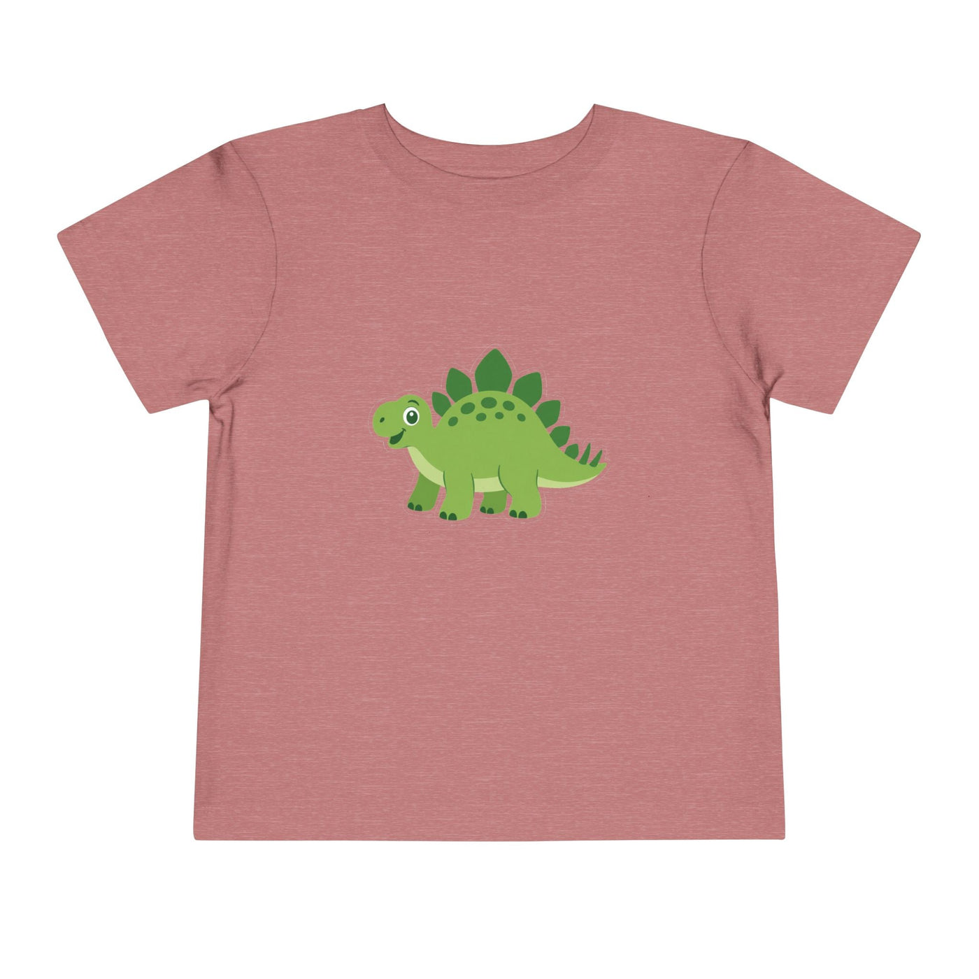 Cute Green Stegosaurus Toddler Tee – Dinosaur Short Sleeve Shirt for Kids - Front Patch Kids Co.
