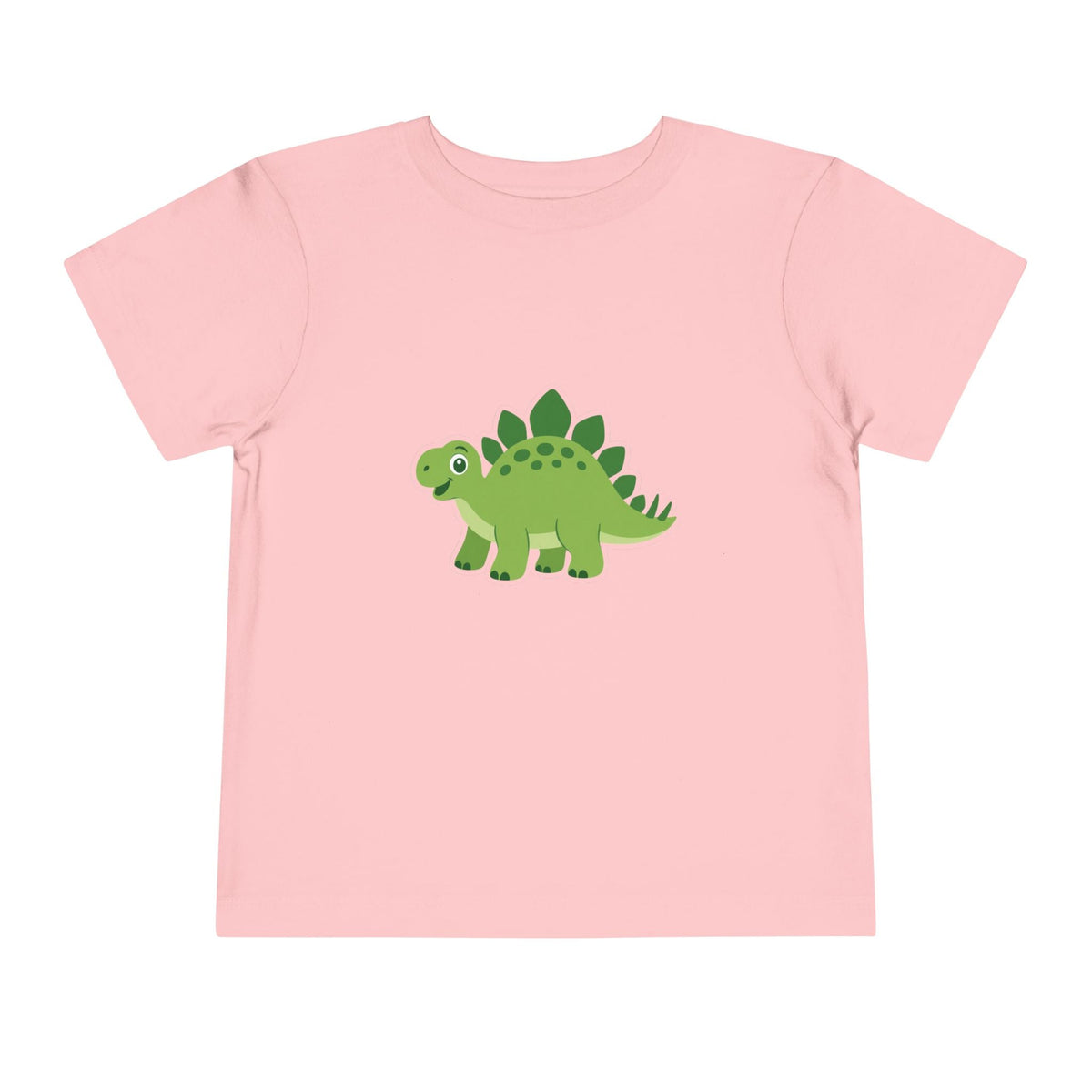 Cute Green Stegosaurus Toddler Tee – Dinosaur Short Sleeve Shirt for Kids - Front Patch Kids Co.