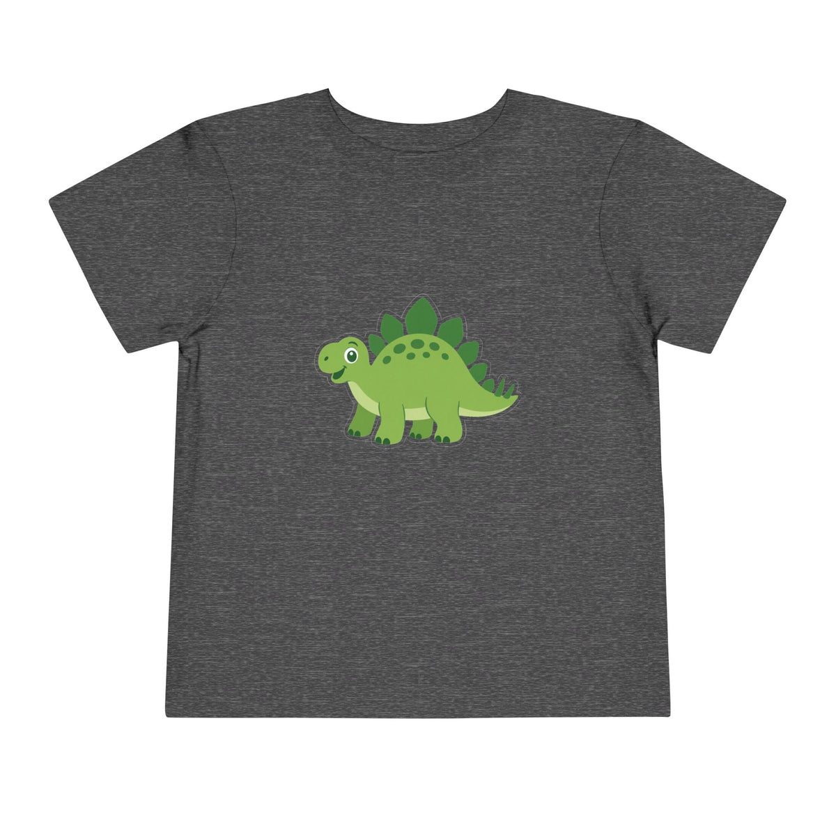 Cute Green Stegosaurus Toddler Tee – Dinosaur Short Sleeve Shirt for Kids - Front Patch Kids Co.