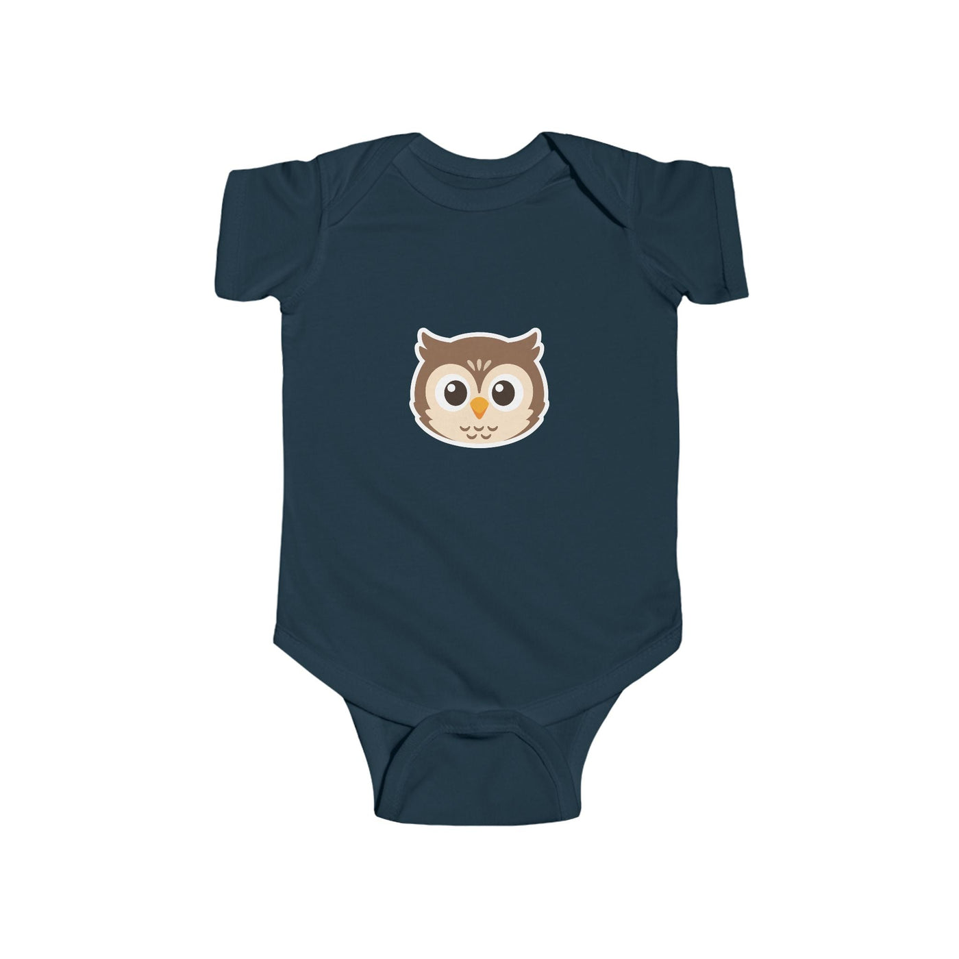 Cute Owl Infant Bodysuit — Baby One-Piece with Adorable Owl Face - Front Patch Kids Co.