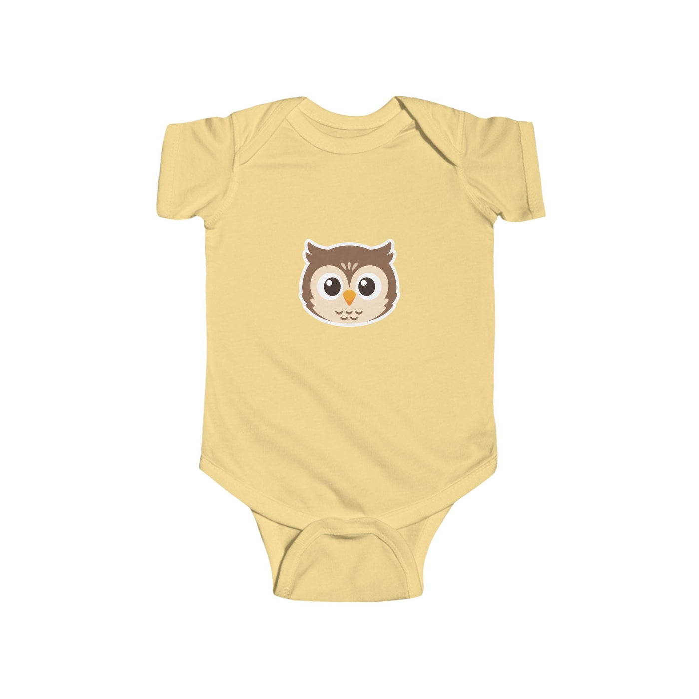 Cute Owl Infant Bodysuit — Baby One-Piece with Adorable Owl Face - Front Patch Kids Co.