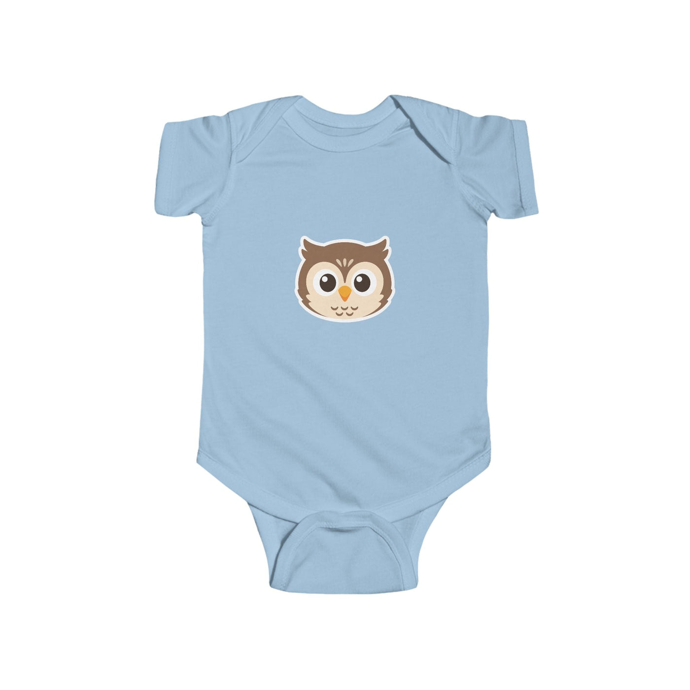 Cute Owl Infant Bodysuit — Baby One-Piece with Adorable Owl Face - Front Patch Kids Co.