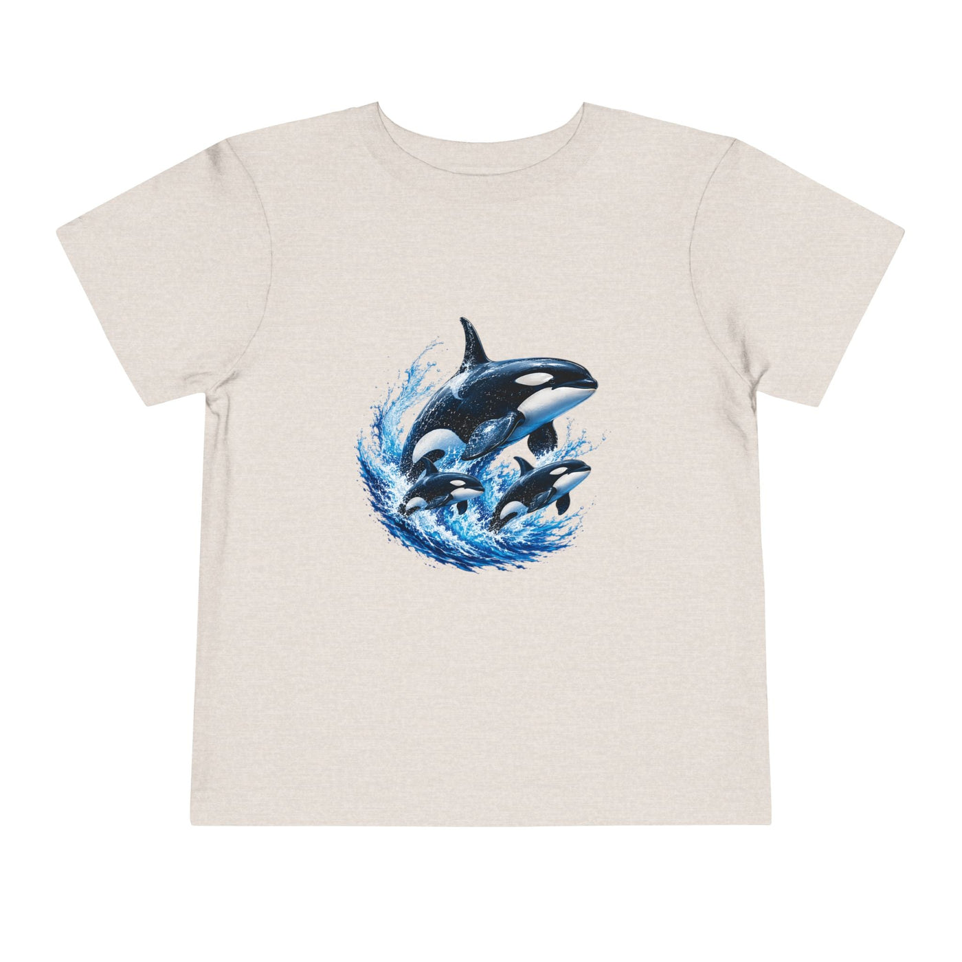 Orca Pod Toddler Tee — Playful Killer Whale Ocean Shirt - Front Patch Kids Co.