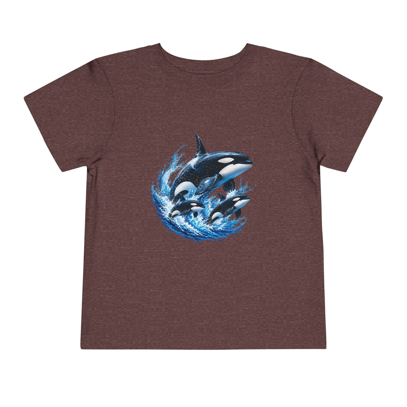 Orca Pod Toddler Tee — Playful Killer Whale Ocean Shirt - Front Patch Kids Co.