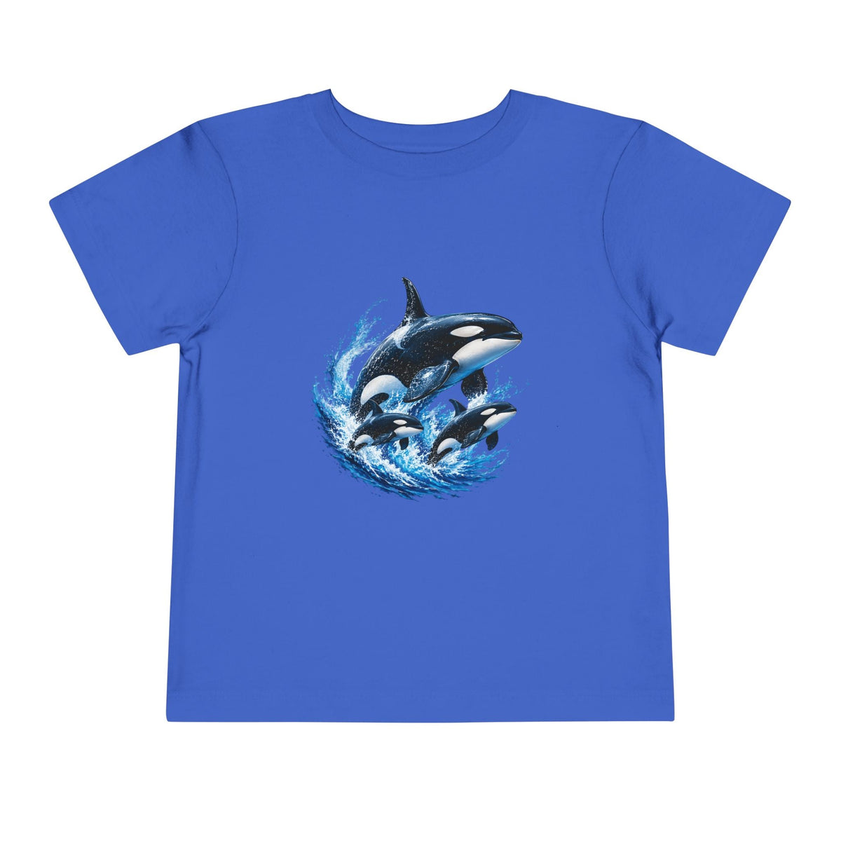 Orca Pod Toddler Tee — Playful Killer Whale Ocean Shirt - Front Patch Kids Co.