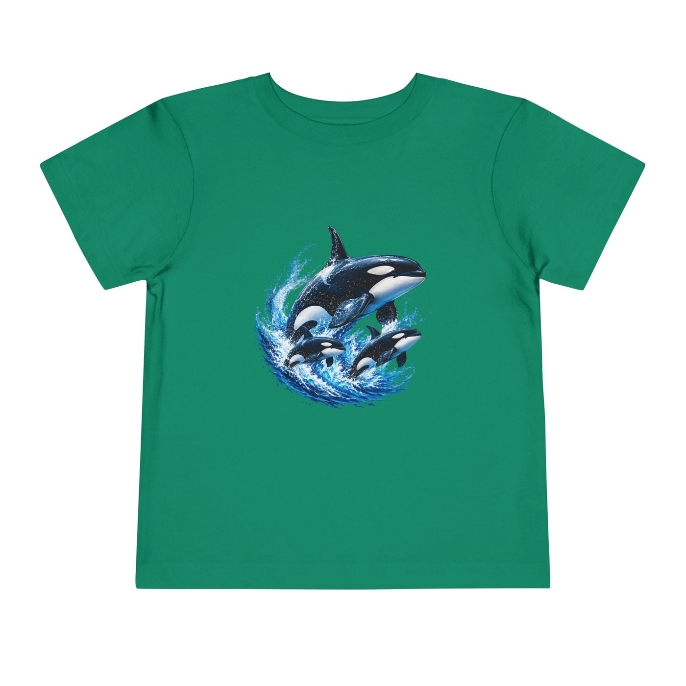 Orca Pod Toddler Tee — Playful Killer Whale Ocean Shirt - Front Patch Kids Co.