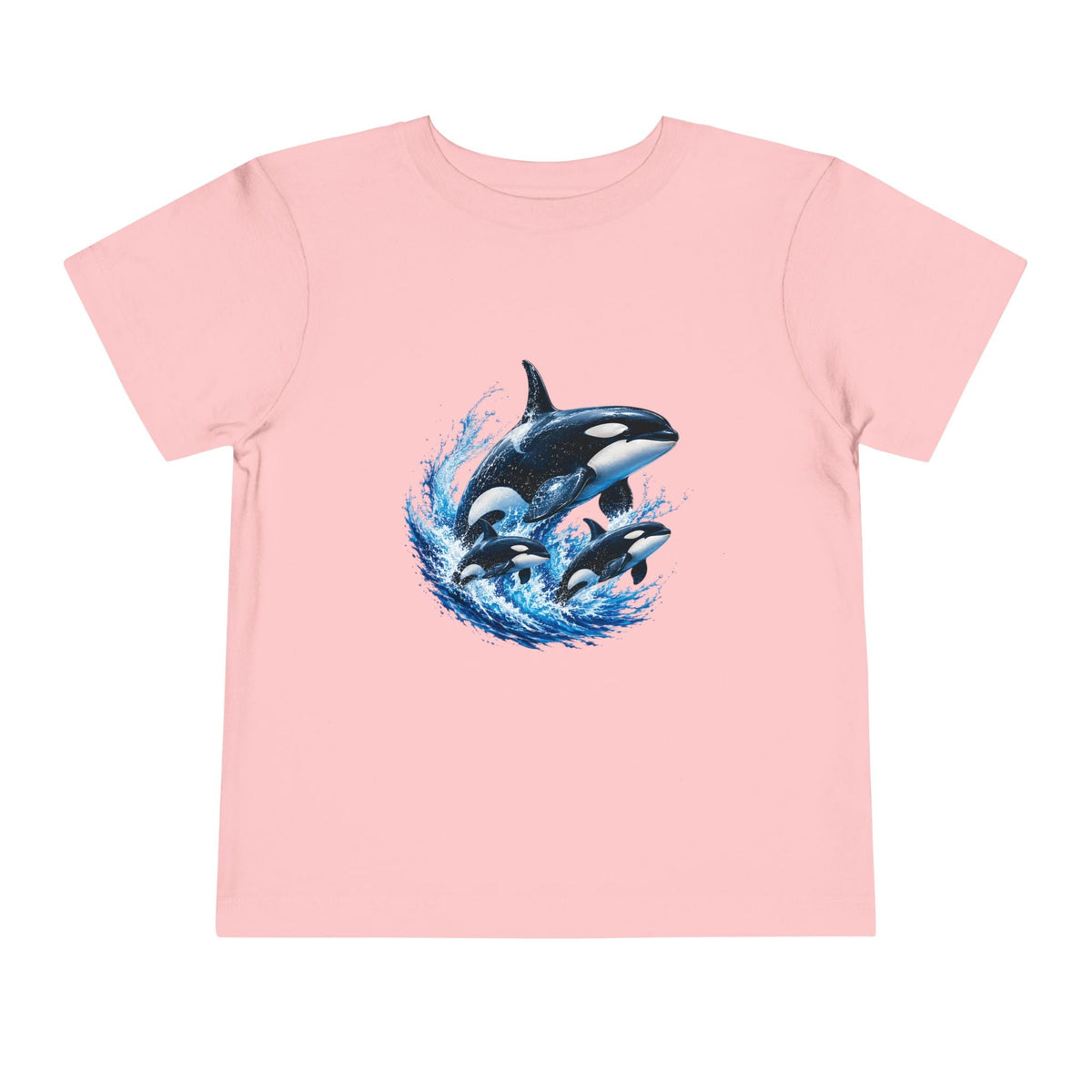 Orca Pod Toddler Tee — Playful Killer Whale Ocean Shirt - Front Patch Kids Co.