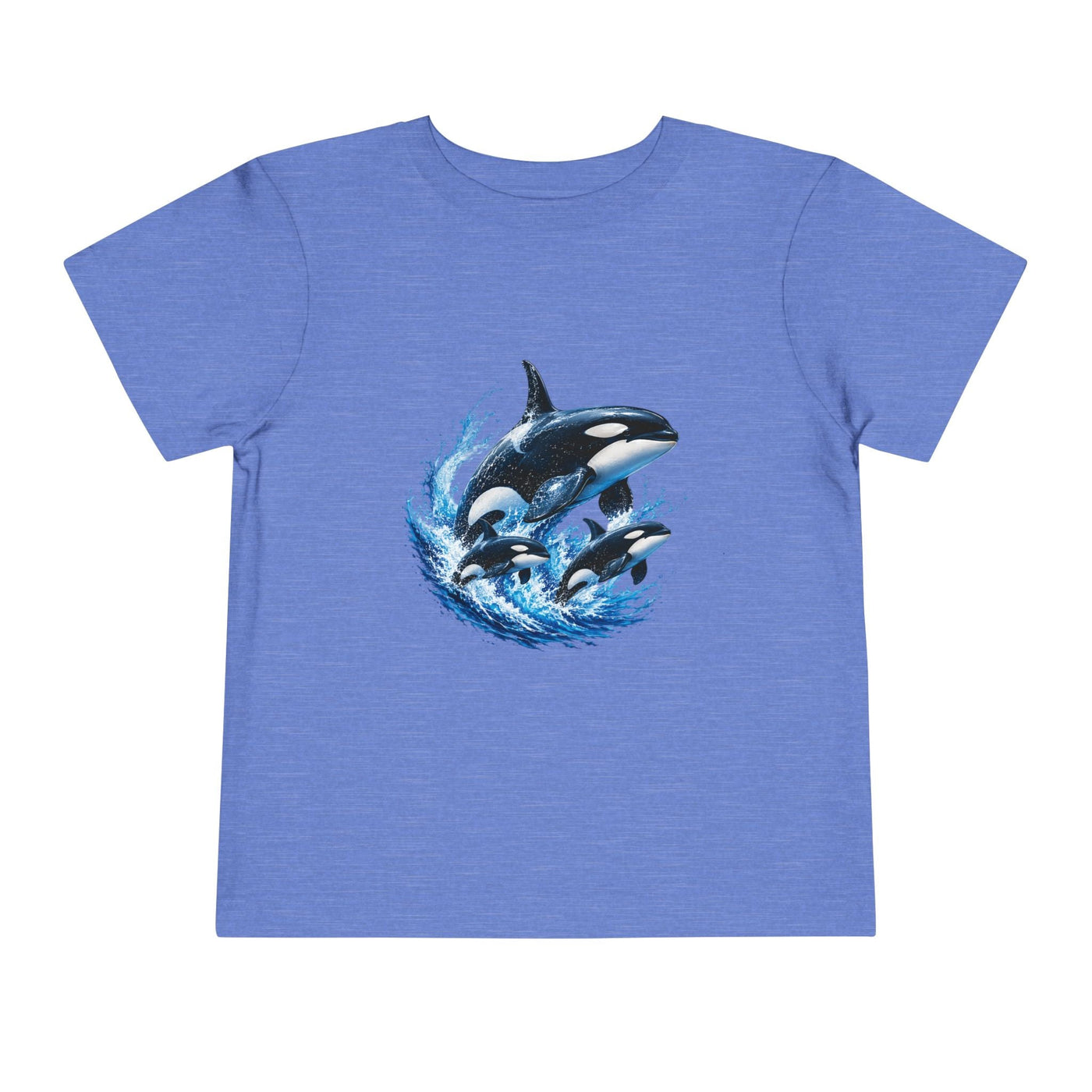 Orca Pod Toddler Tee — Playful Killer Whale Ocean Shirt - Front Patch Kids Co.
