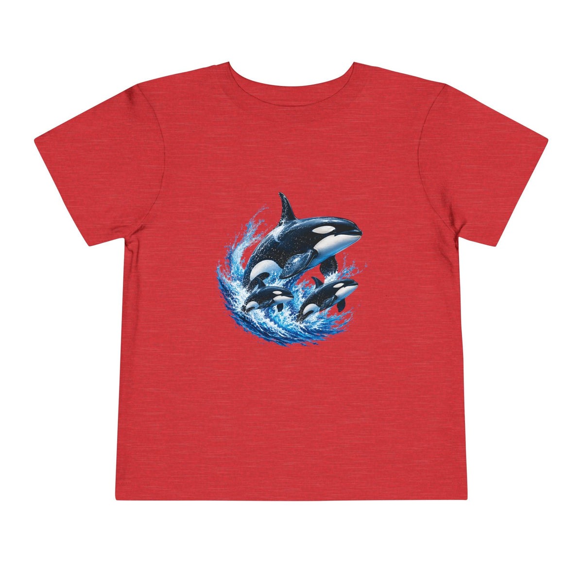 Orca Pod Toddler Tee — Playful Killer Whale Ocean Shirt - Front Patch Kids Co.