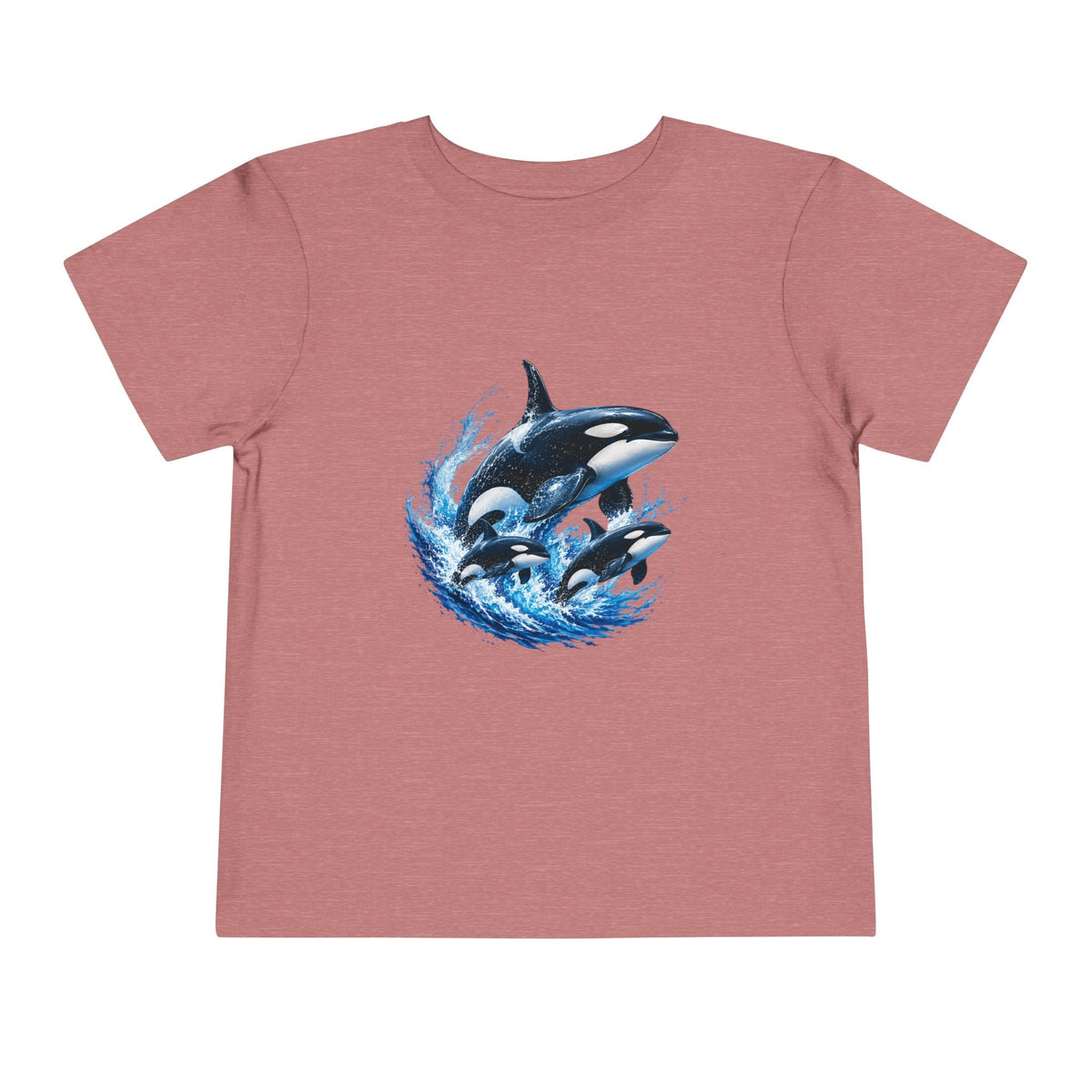 Orca Pod Toddler Tee — Playful Killer Whale Ocean Shirt - Front Patch Kids Co.
