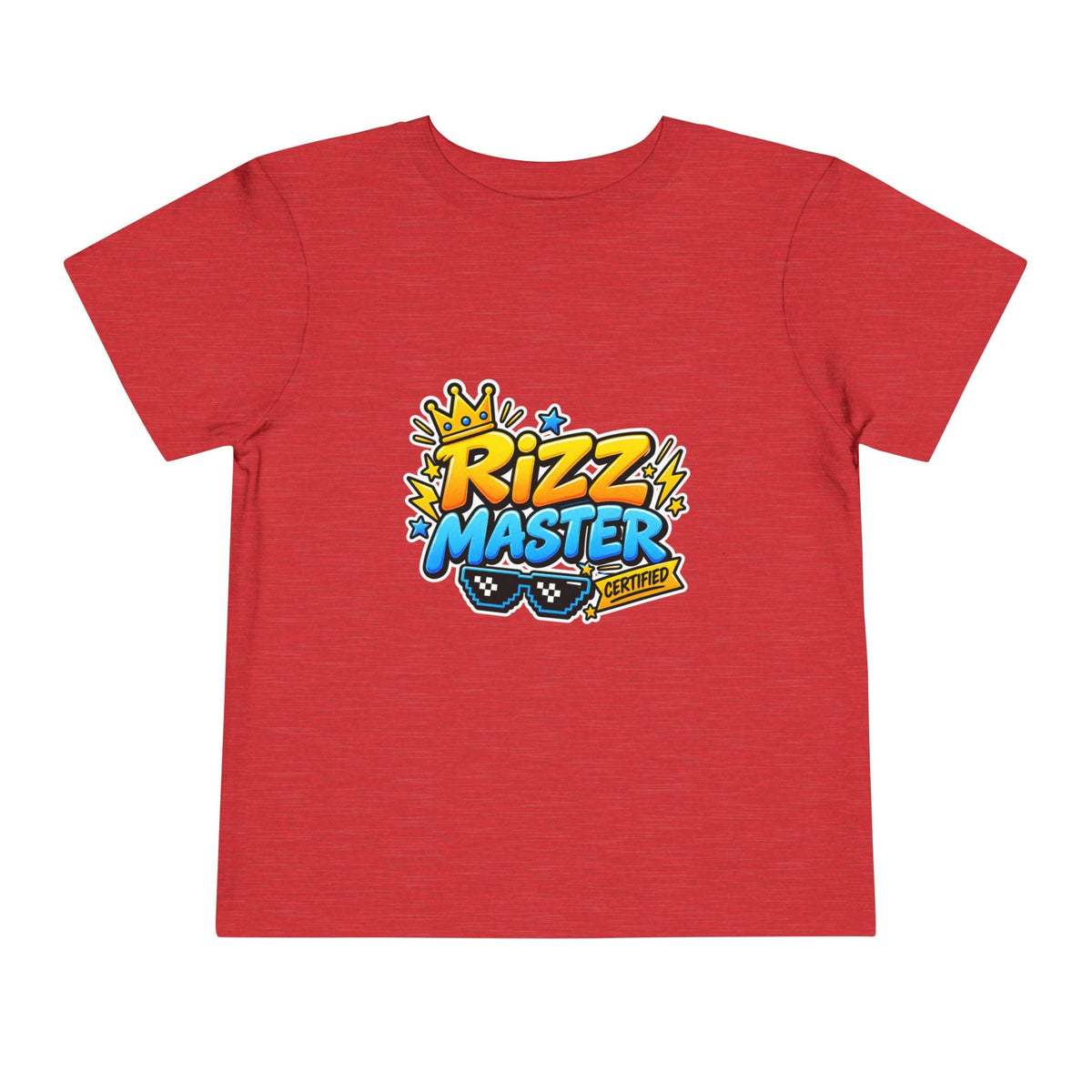 Rizz Master Toddler Tee — Cute Crown & Sunglasses Graphic Shirt - Front Patch Kids Co.