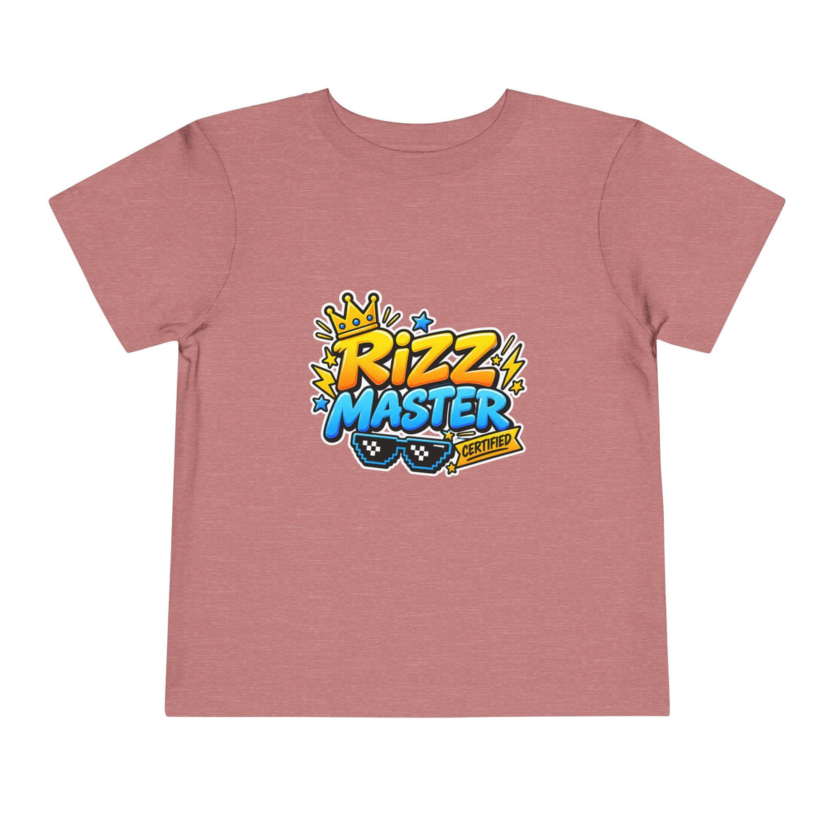 Rizz Master Toddler Tee — Cute Crown & Sunglasses Graphic Shirt - Front Patch Kids Co.