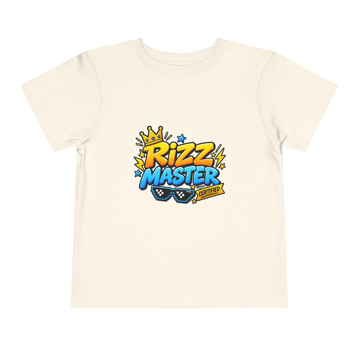Rizz Master Toddler Tee — Cute Crown & Sunglasses Graphic Shirt - Front Patch Kids Co.