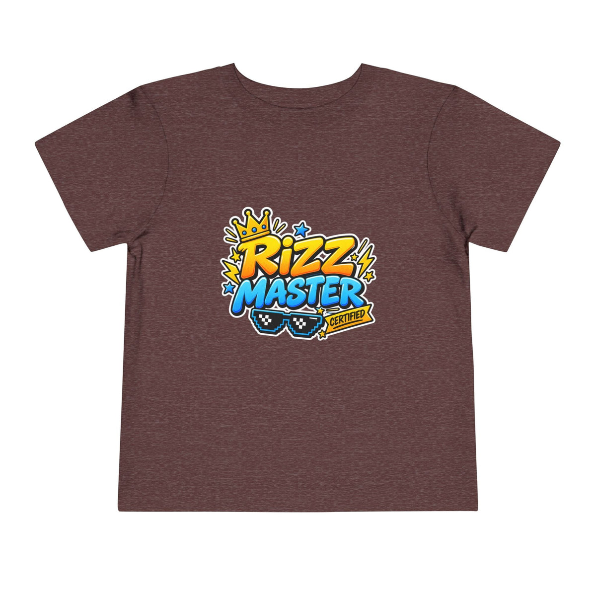 Rizz Master Toddler Tee — Cute Crown & Sunglasses Graphic Shirt - Front Patch Kids Co.
