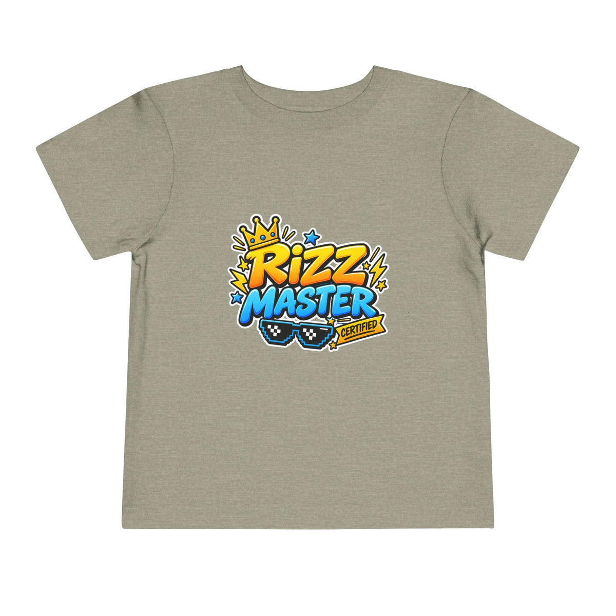 Rizz Master Toddler Tee — Cute Crown & Sunglasses Graphic Shirt - Front Patch Kids Co.