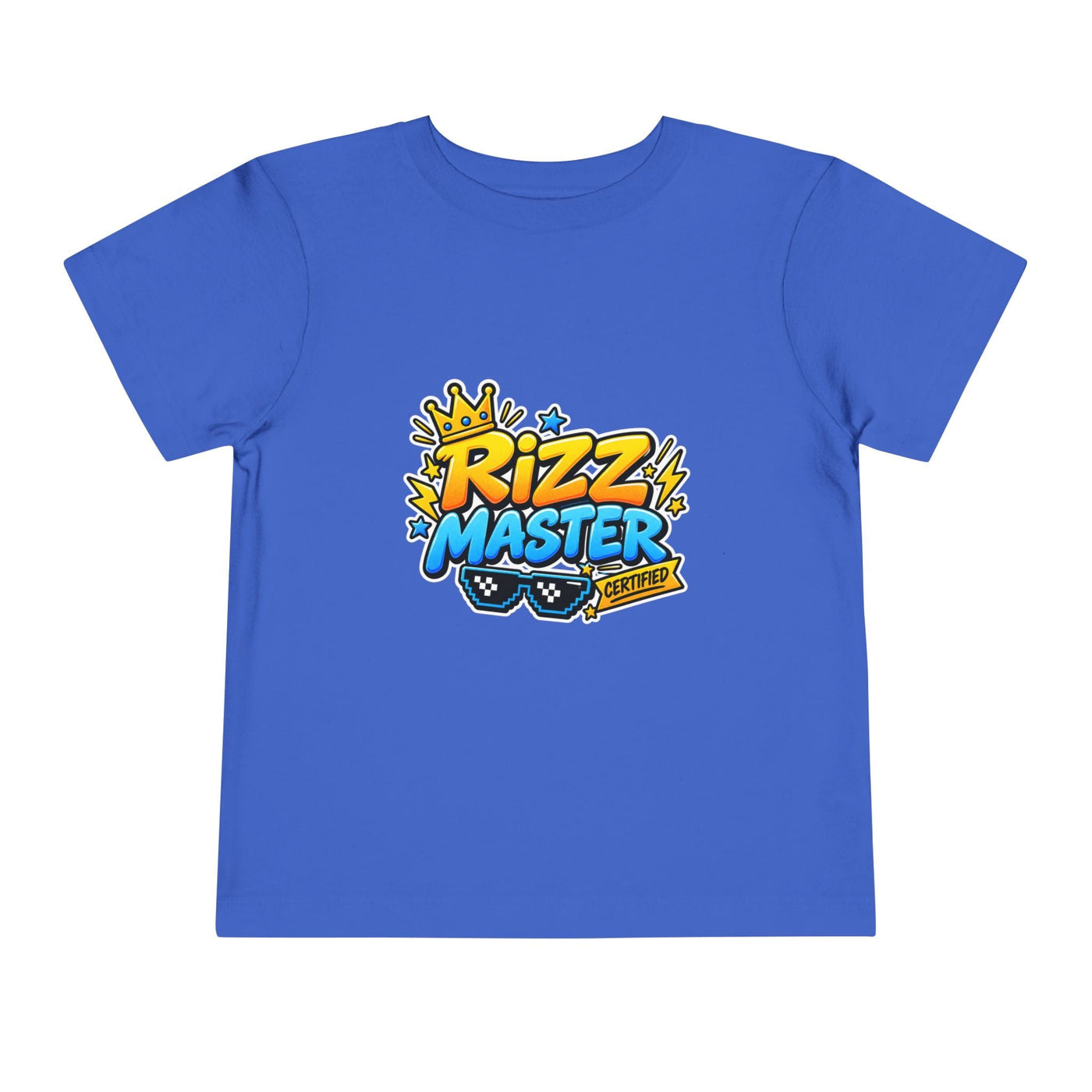 Rizz Master Toddler Tee — Cute Crown & Sunglasses Graphic Shirt - Front Patch Kids Co.