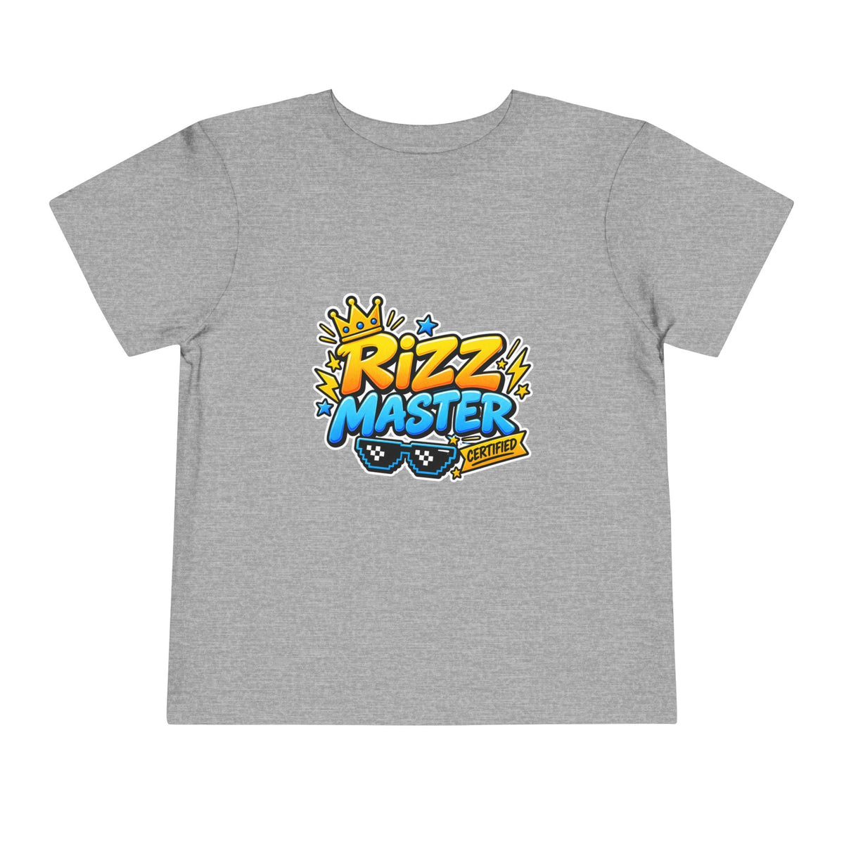 Rizz Master Toddler Tee — Cute Crown & Sunglasses Graphic Shirt - Front Patch Kids Co.