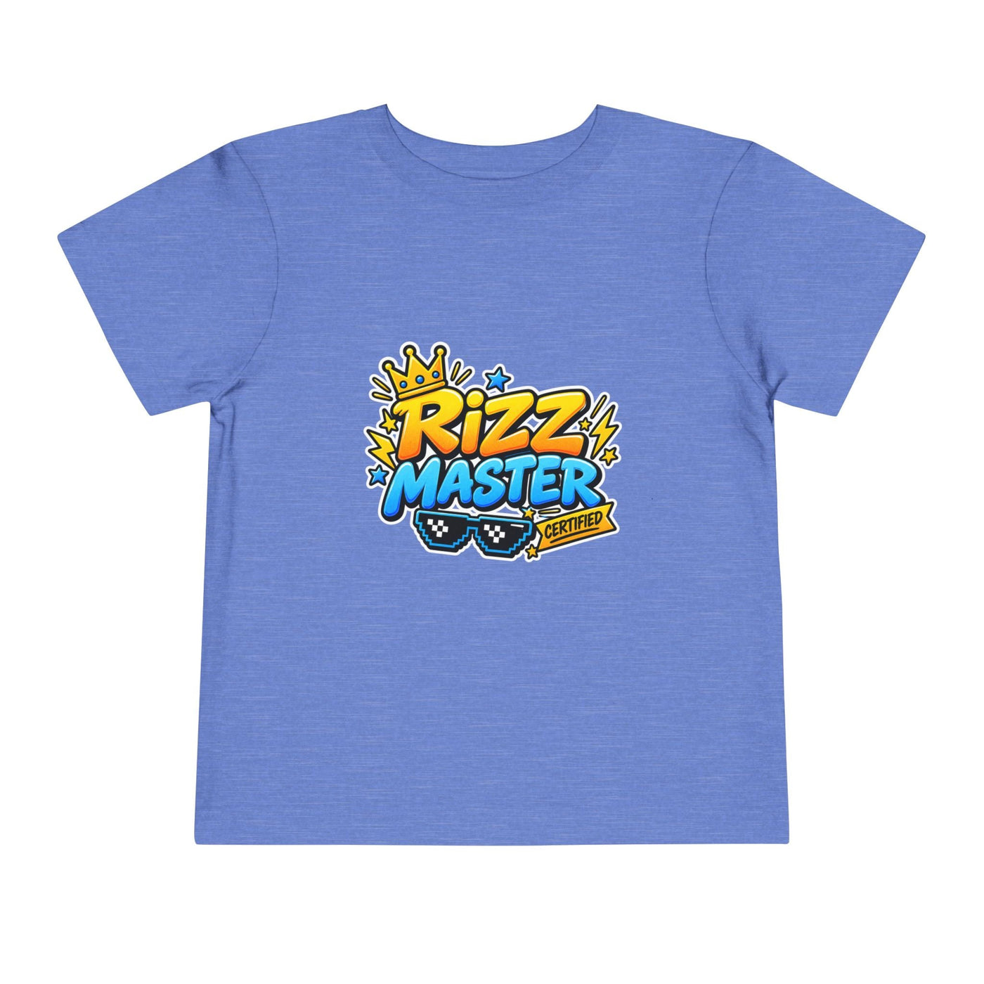 Rizz Master Toddler Tee — Cute Crown & Sunglasses Graphic Shirt - Front Patch Kids Co.