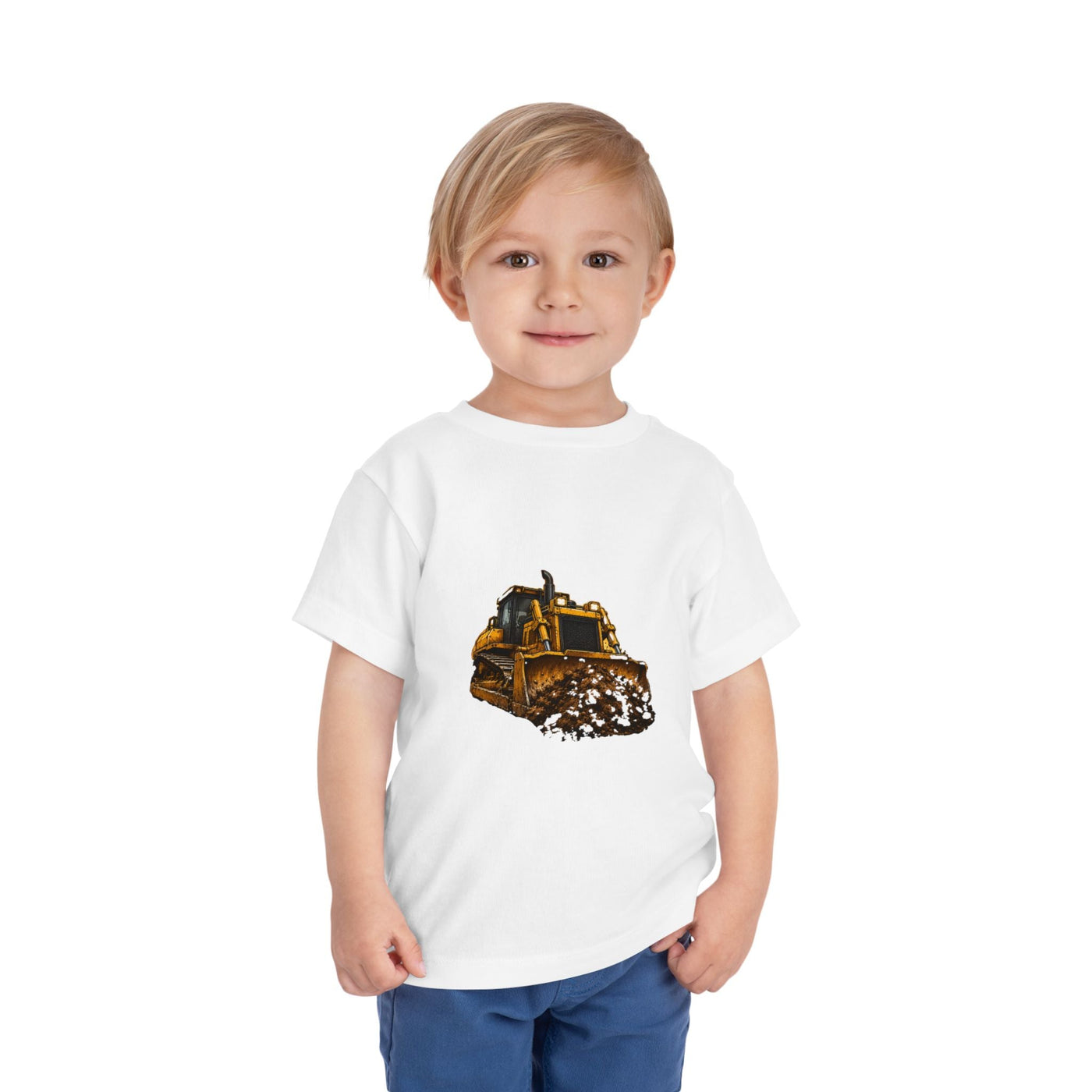 Toddler Bulldozer Tee - Construction Truck Kids Shirt - Front Patch Kids Co.