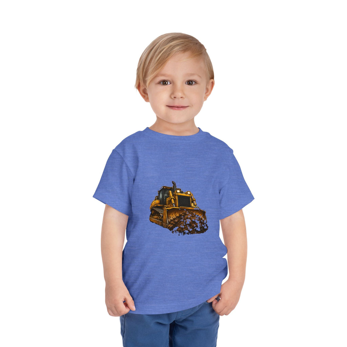 Toddler Bulldozer Tee - Construction Truck Kids Shirt - Front Patch Kids Co.