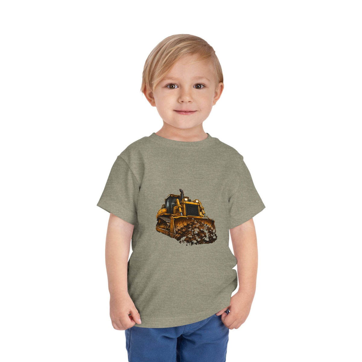 Toddler Bulldozer Tee - Construction Truck Kids Shirt - Front Patch Kids Co.