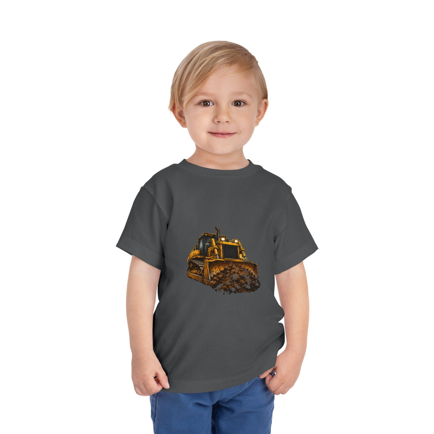 Toddler Bulldozer Tee - Construction Truck Kids Shirt - Front Patch Kids Co.