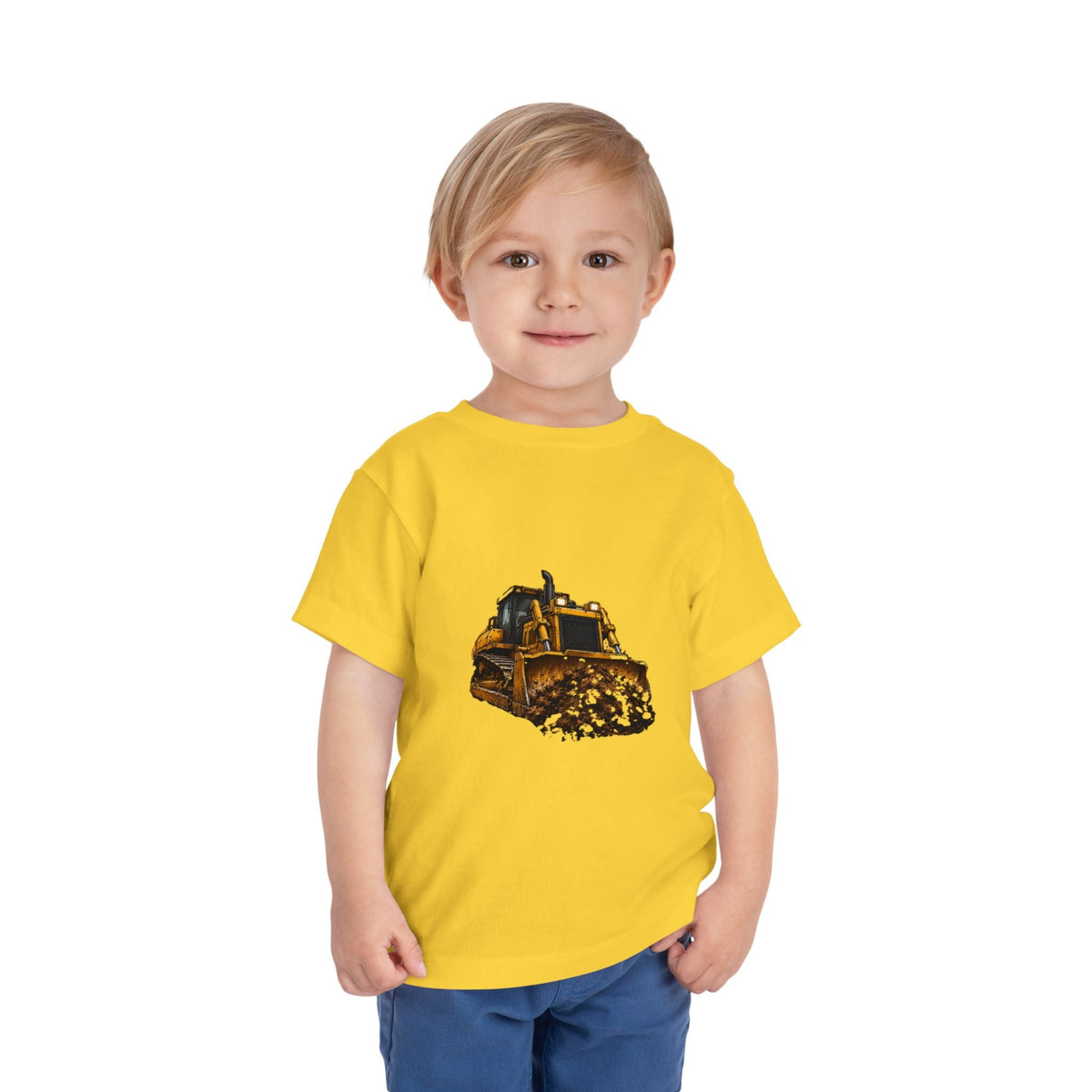Toddler Bulldozer Tee - Construction Truck Kids Shirt - Front Patch Kids Co.
