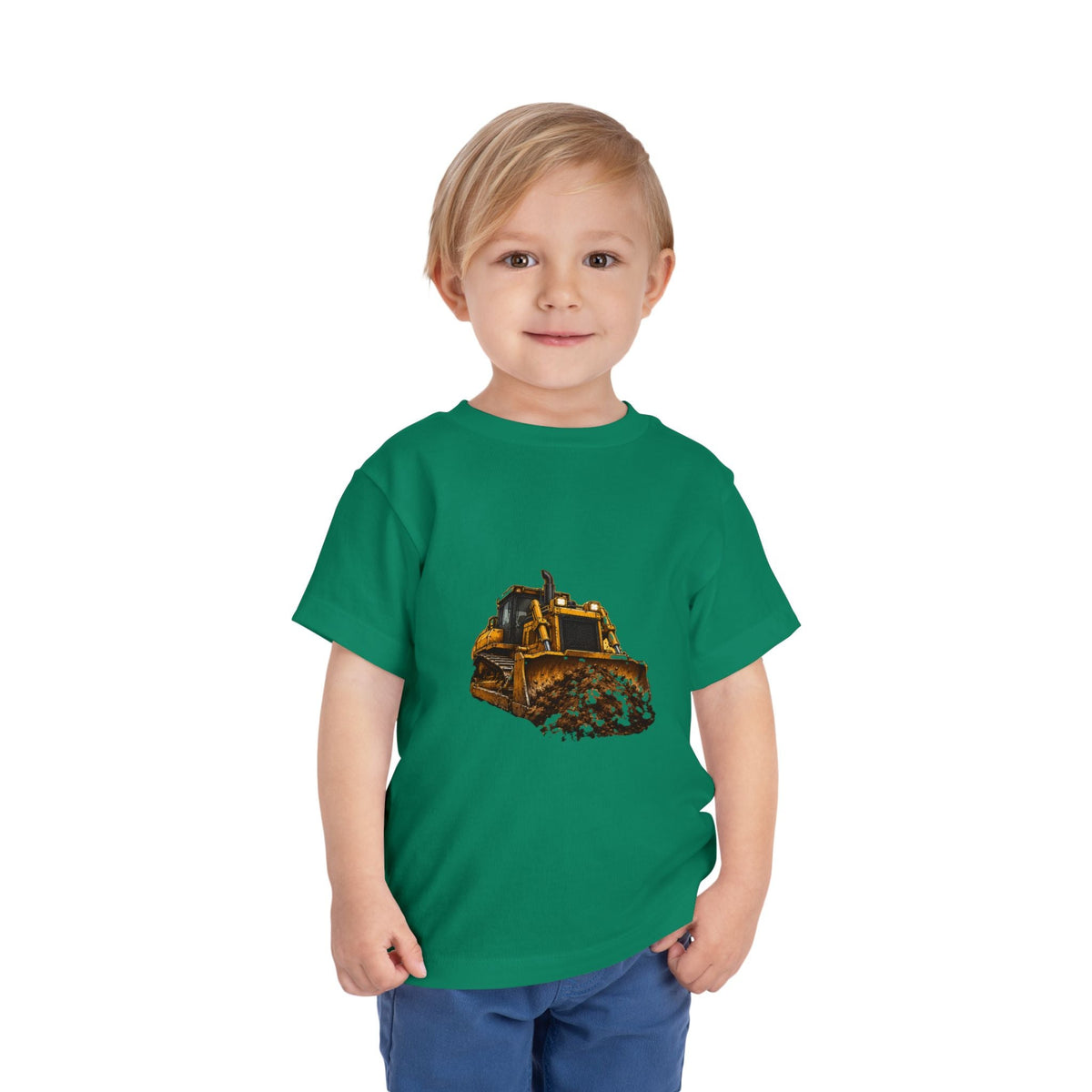 Toddler Bulldozer Tee - Construction Truck Kids Shirt - Front Patch Kids Co.