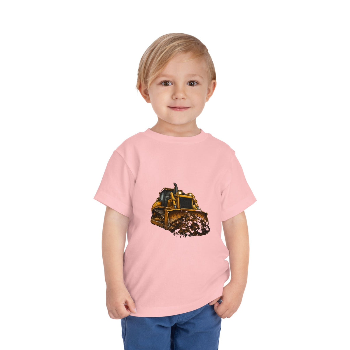Toddler Bulldozer Tee - Construction Truck Kids Shirt - Front Patch Kids Co.