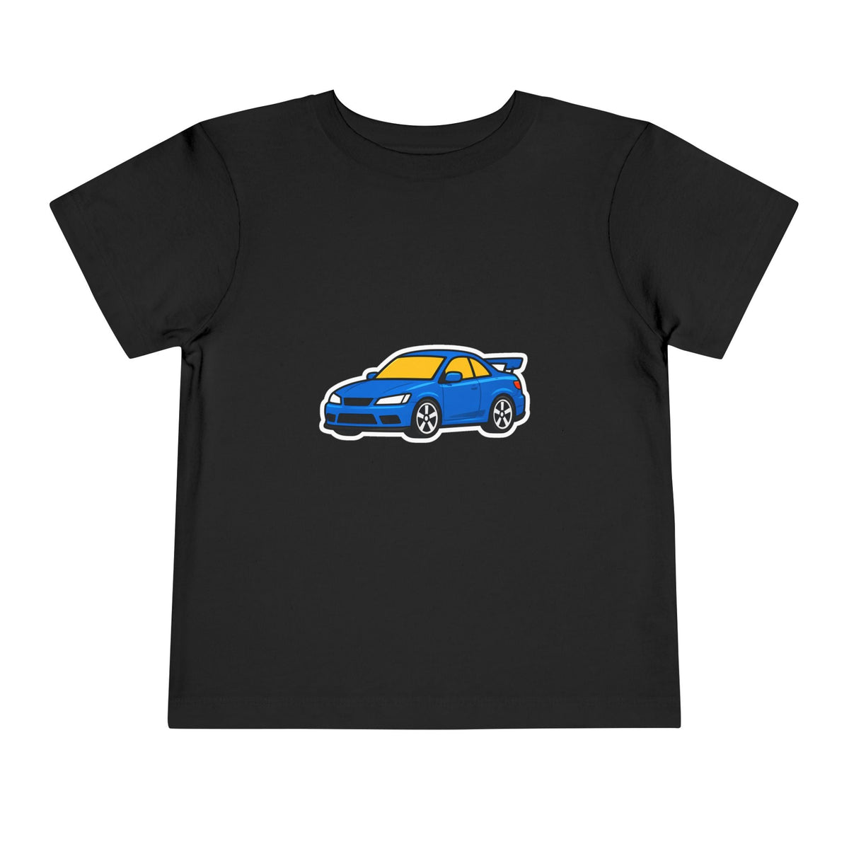 Toddler Car Tee — Blue Race Car Graphic Shirt for Kids - Front Patch Kids Co.