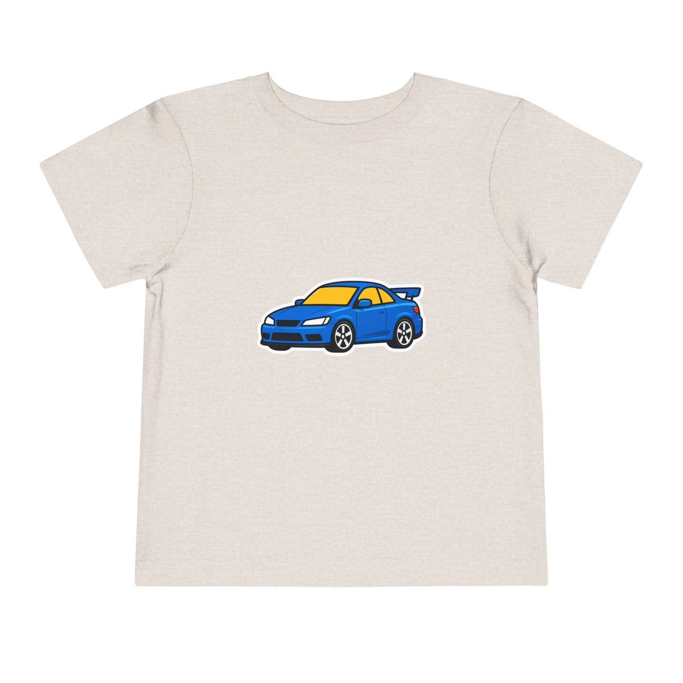 Toddler Car Tee — Blue Race Car Graphic Shirt for Kids - Front Patch Kids Co.
