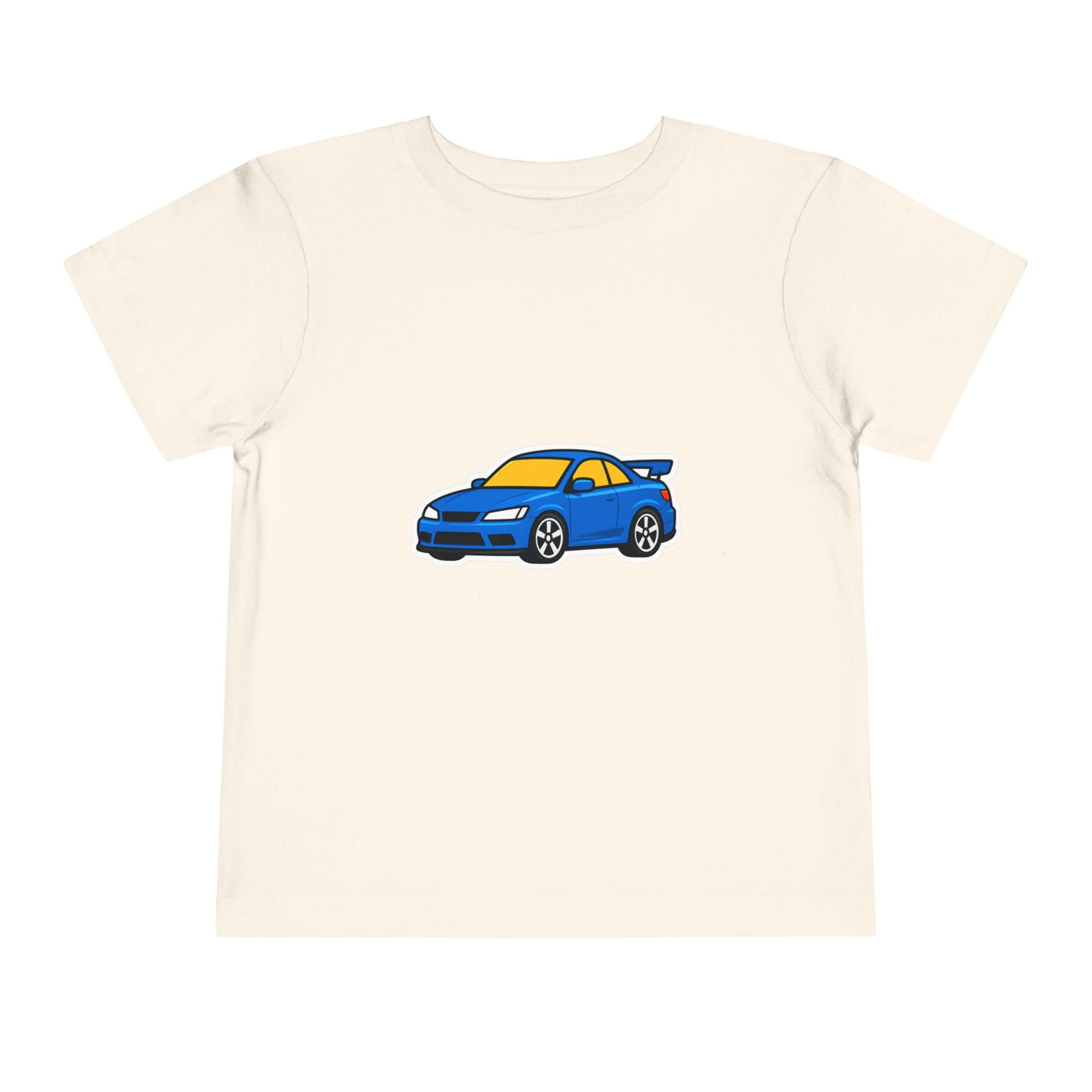 Toddler Car Tee — Blue Race Car Graphic Shirt for Kids - Front Patch Kids Co.
