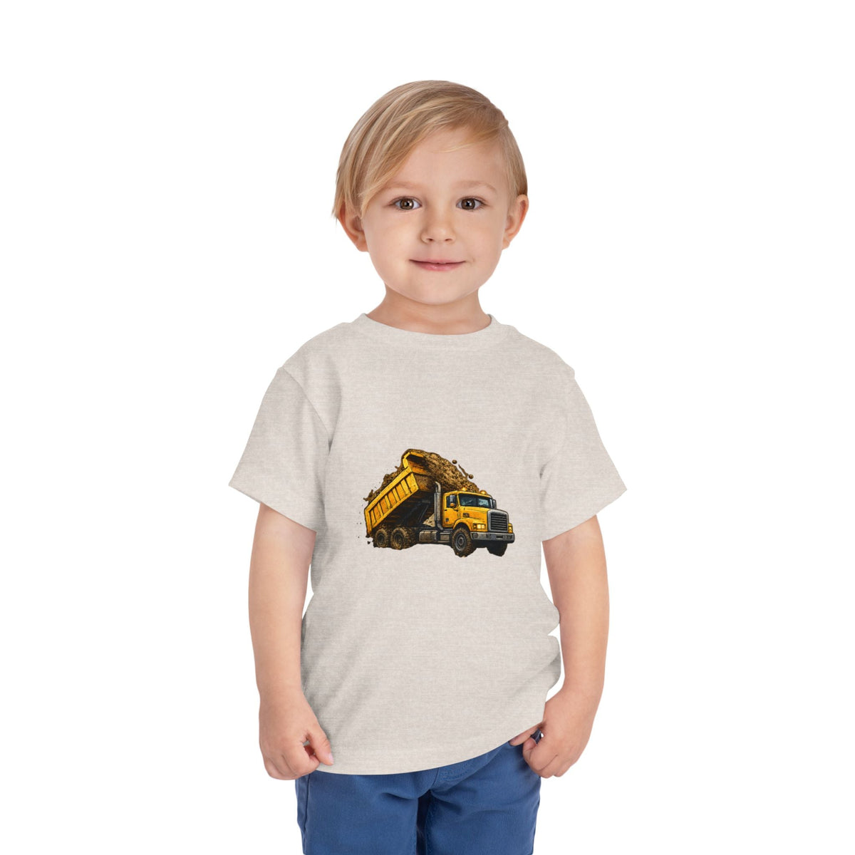 Toddler Dump Truck Tee – Construction Truck Shirt for Kids - Front Patch Kids Co.