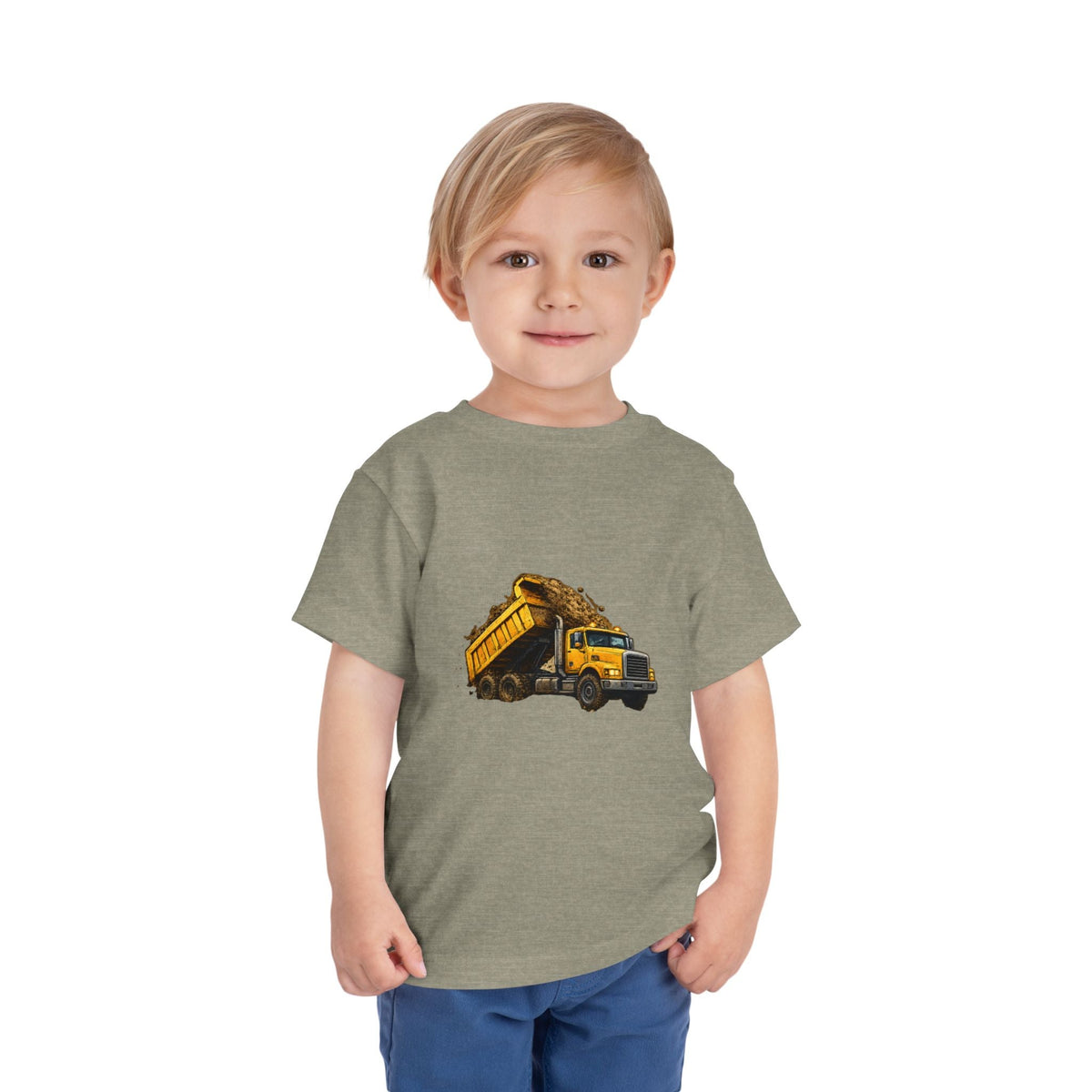 Toddler Dump Truck Tee – Construction Truck Shirt for Kids - Front Patch Kids Co.
