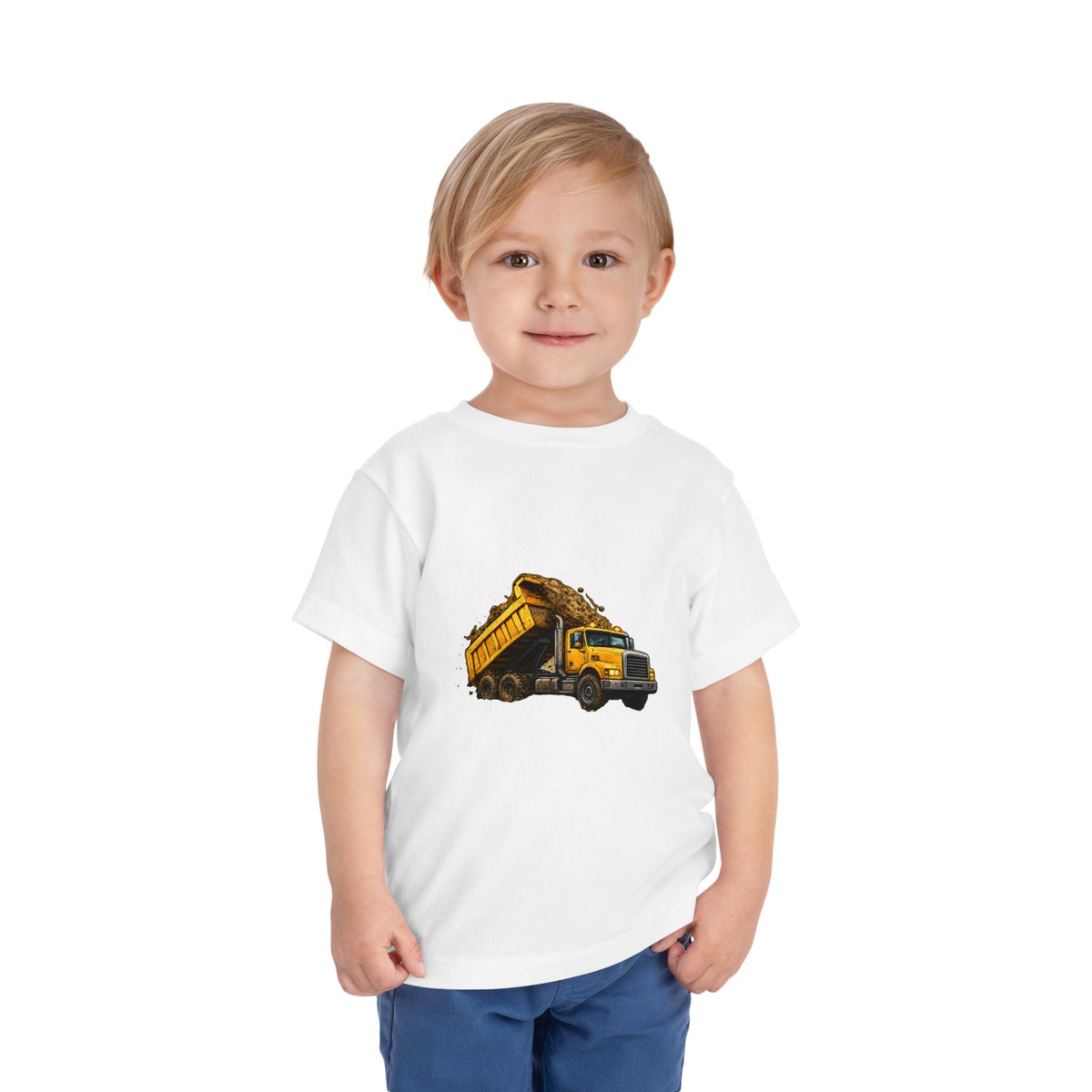 Toddler Dump Truck Tee – Construction Truck Shirt for Kids - Front Patch Kids Co.