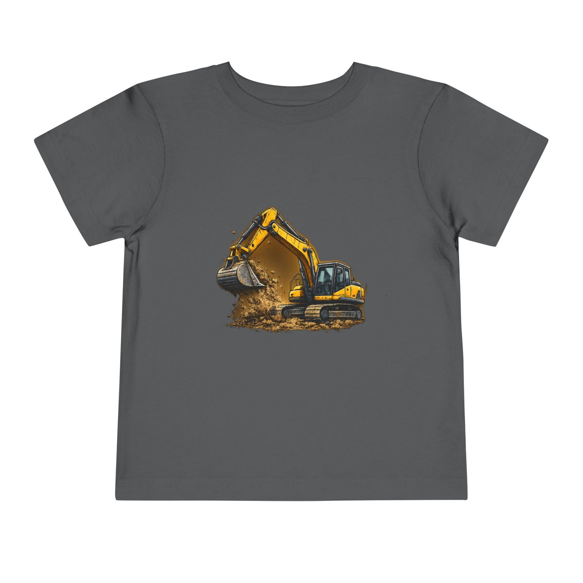 Toddler Excavator Tee — Yellow Digging Construction Truck Shirt - Front Patch Kids Co.