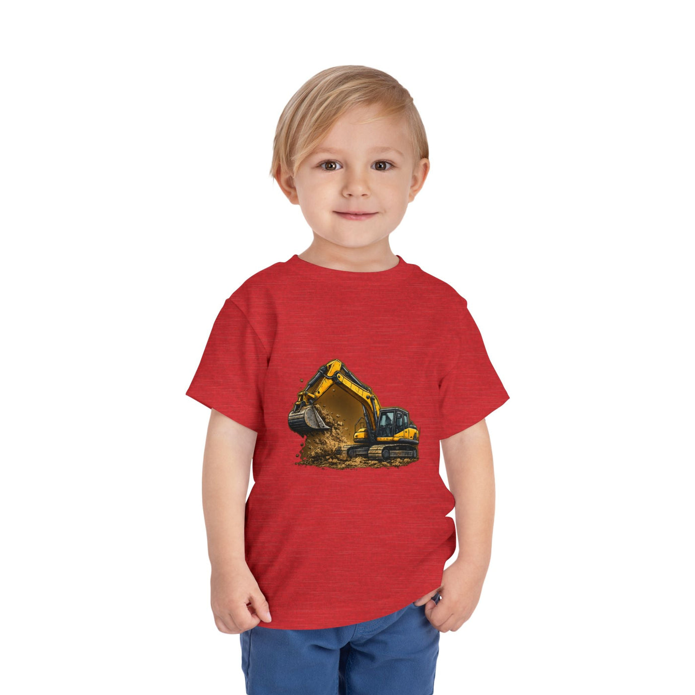 Toddler Excavator Tee — Yellow Digging Construction Truck Shirt - Front Patch Kids Co.