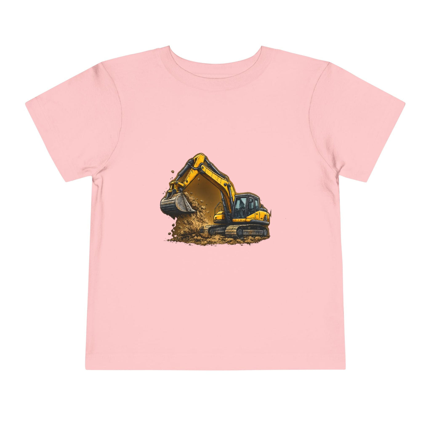 Toddler Excavator Tee — Yellow Digging Construction Truck Shirt - Front Patch Kids Co.