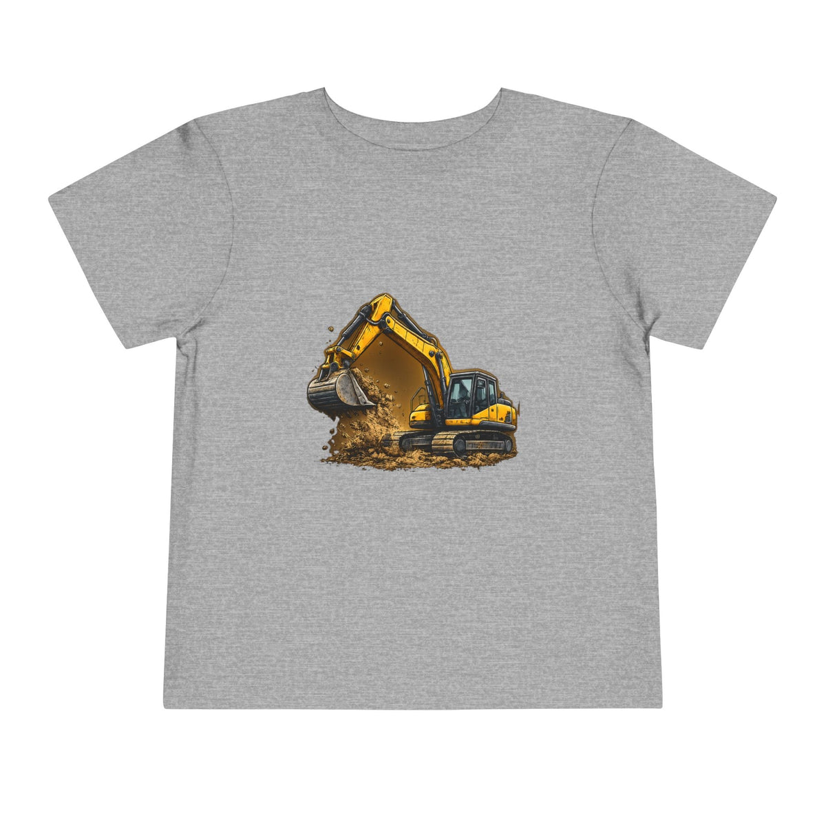 Toddler Excavator Tee — Yellow Digging Construction Truck Shirt - Front Patch Kids Co.