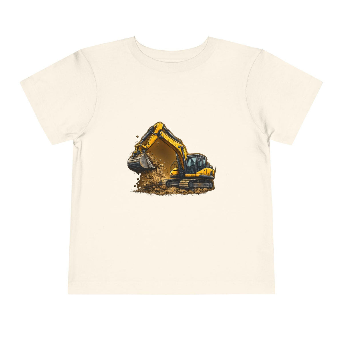 Toddler Excavator Tee — Yellow Digging Construction Truck Shirt - Front Patch Kids Co.