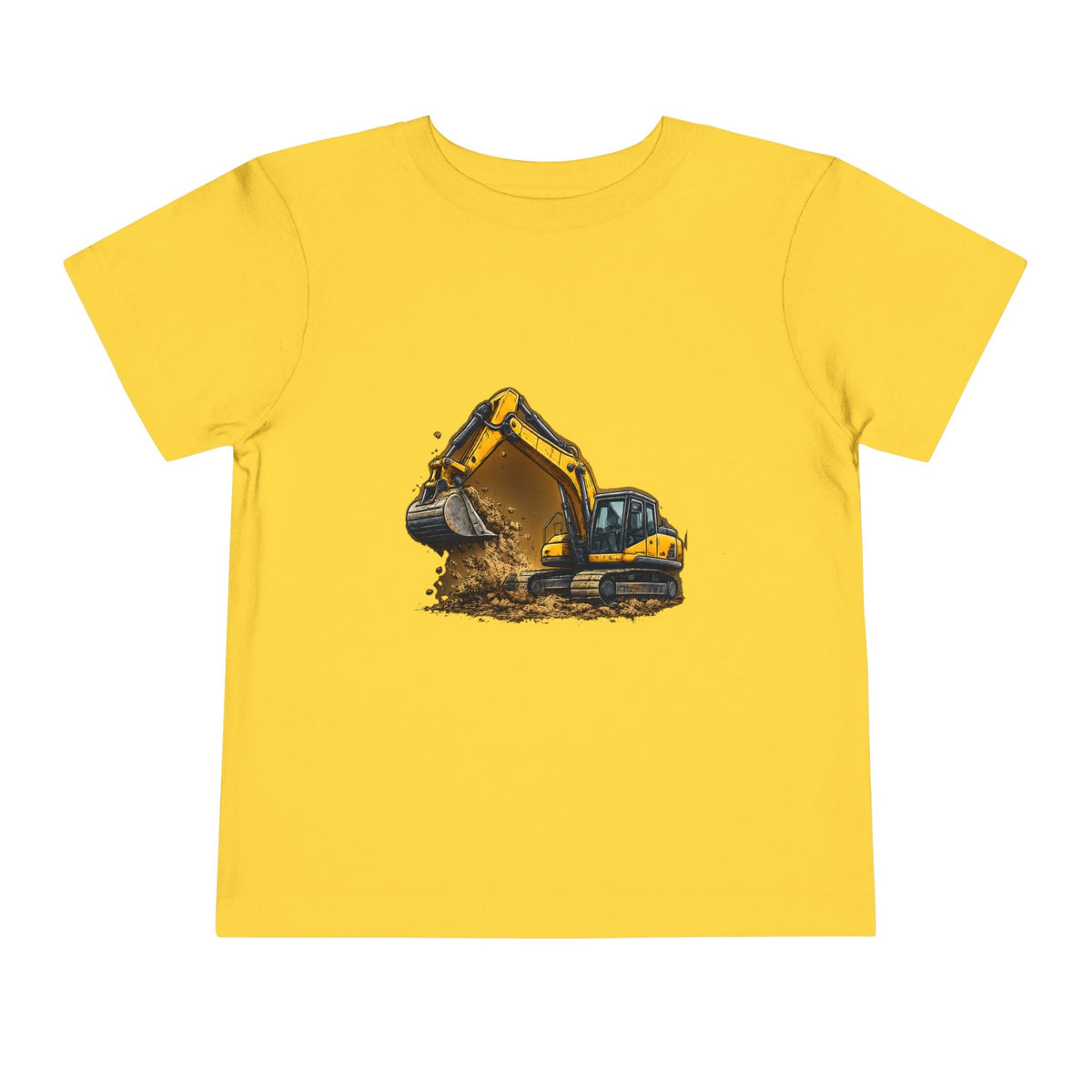 Toddler Excavator Tee — Yellow Digging Construction Truck Shirt - Front Patch Kids Co.