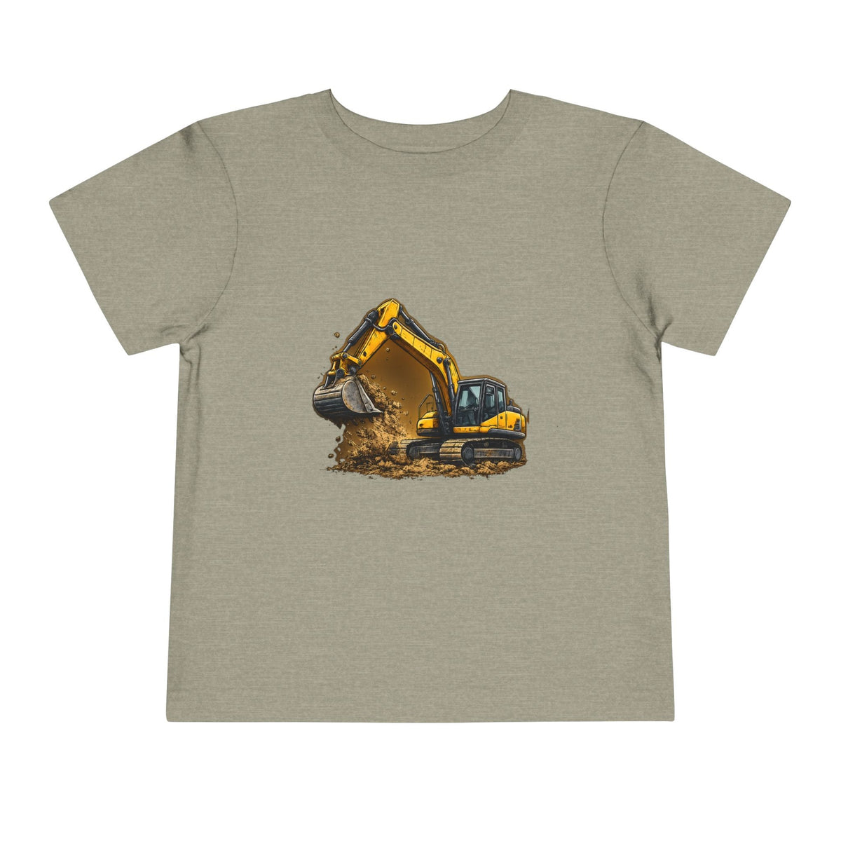 Toddler Excavator Tee — Yellow Digging Construction Truck Shirt - Front Patch Kids Co.