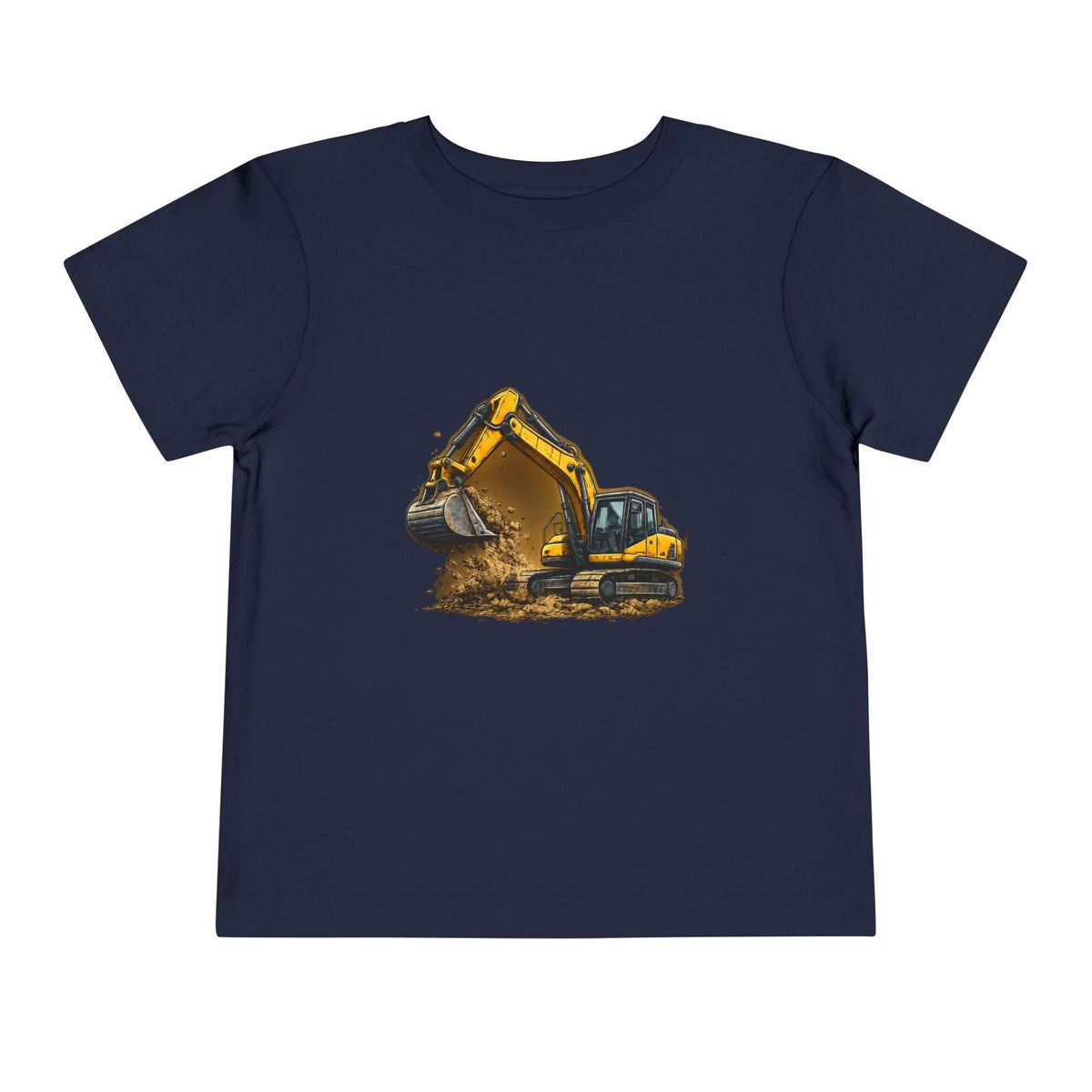Toddler Excavator Tee — Yellow Digging Construction Truck Shirt - Front Patch Kids Co.
