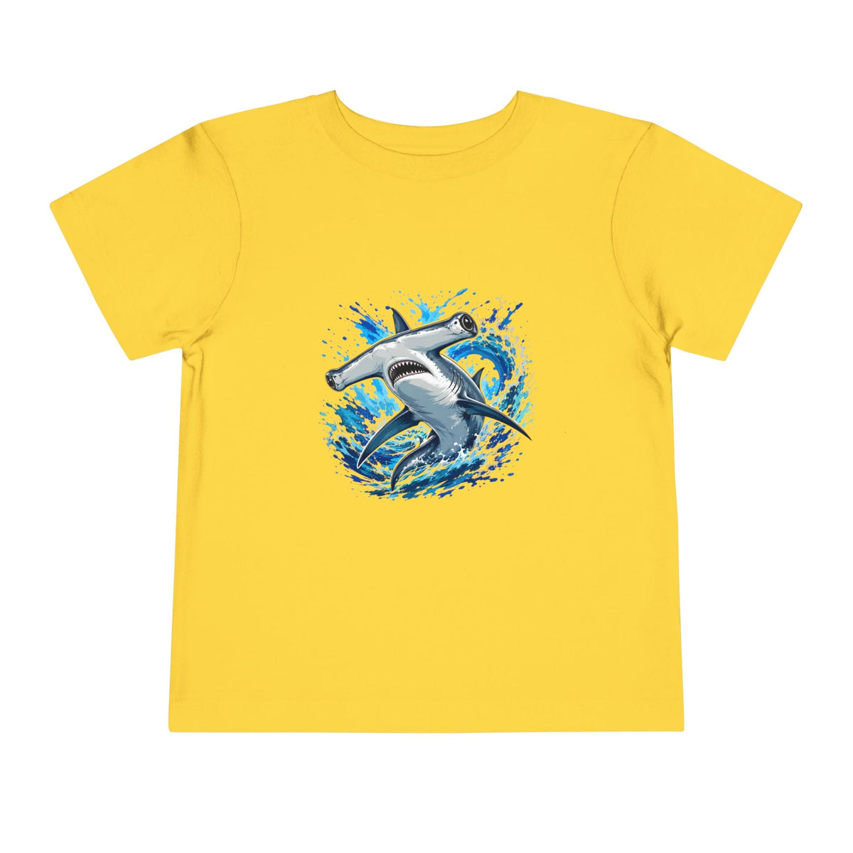 Toddler Shark T-Shirt – Playful Hammerhead Splash Tee for Kids - Front Patch Kids Co.