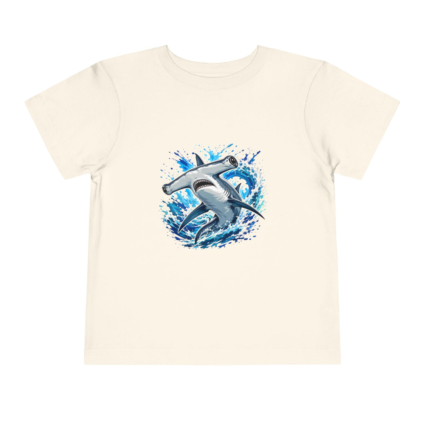 Toddler Shark T-Shirt – Playful Hammerhead Splash Tee for Kids - Front Patch Kids Co.