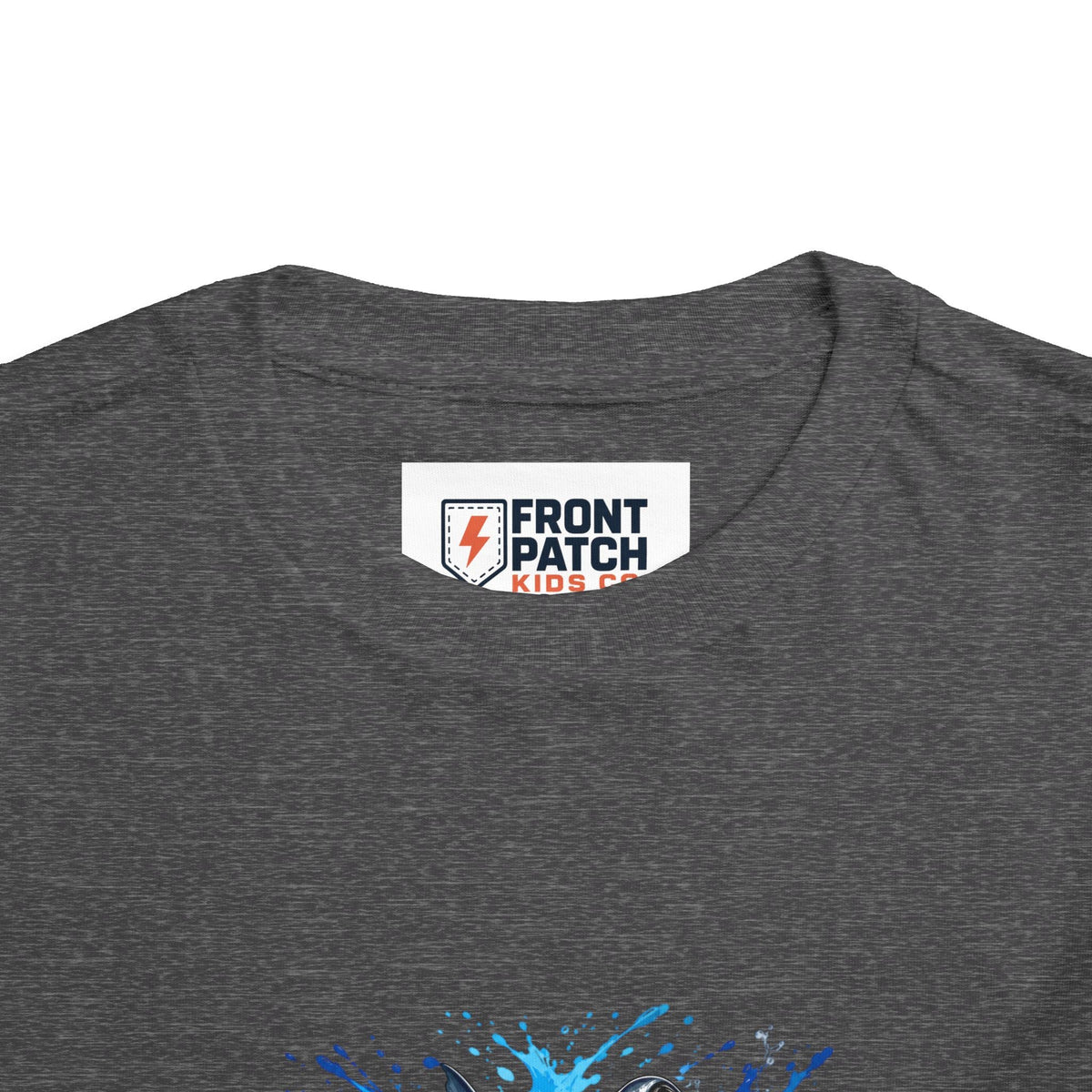 Toddler Shark T-Shirt – Playful Hammerhead Splash Tee for Kids - Front Patch Kids Co.