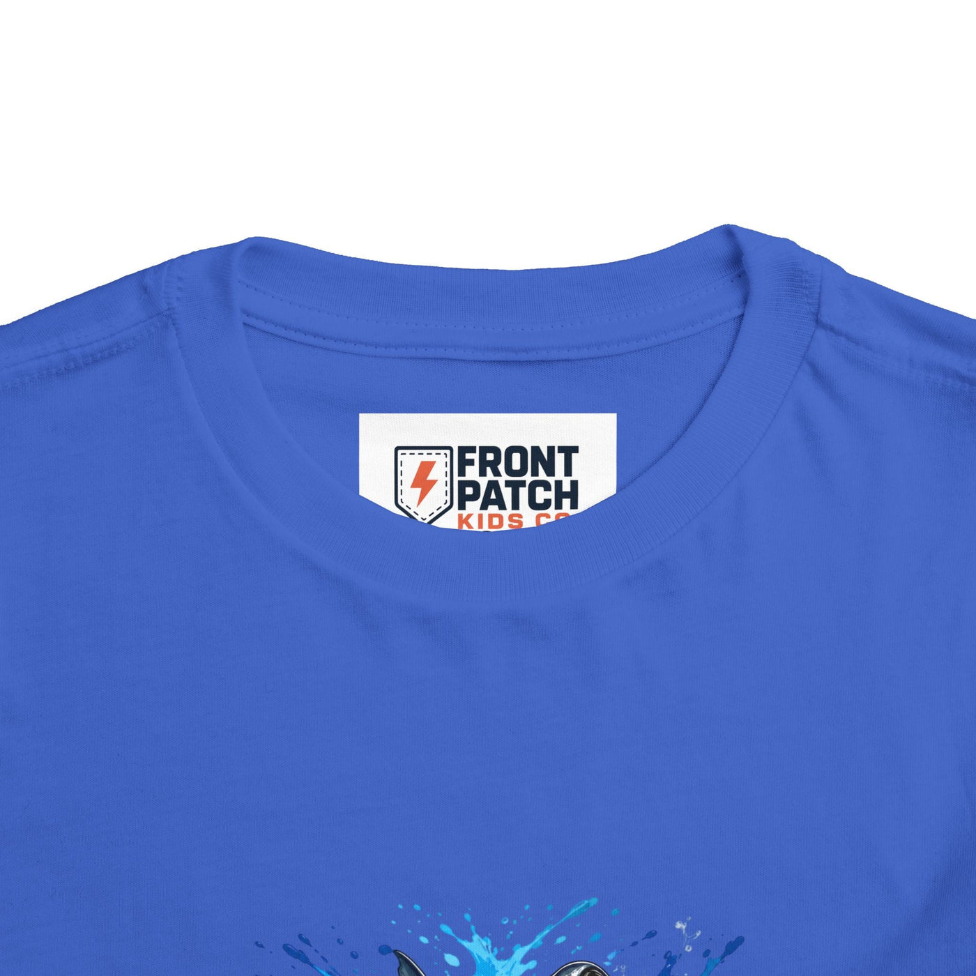 Toddler Shark T-Shirt – Playful Hammerhead Splash Tee for Kids - Front Patch Kids Co.
